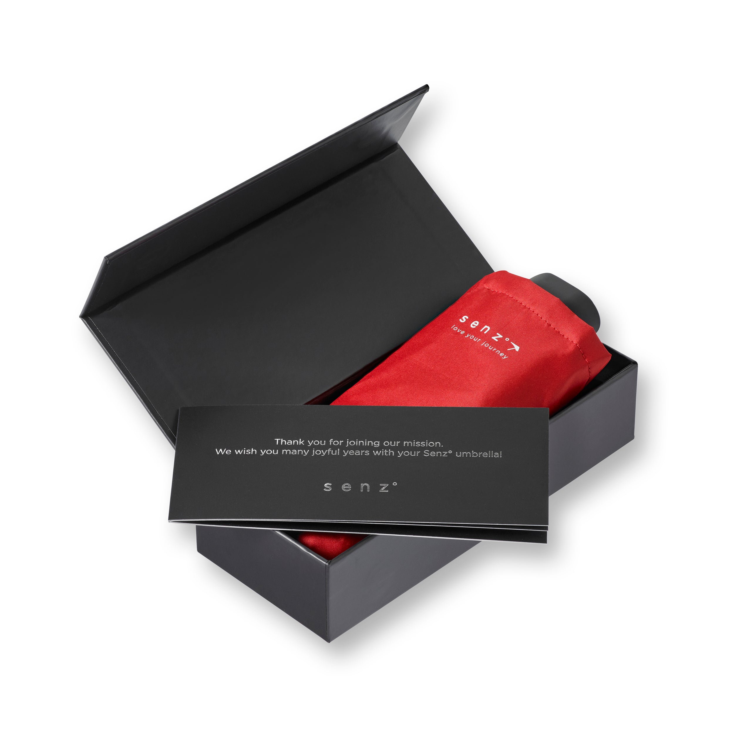 Senz Micro Foldable Storm Umbrella, Passion Red