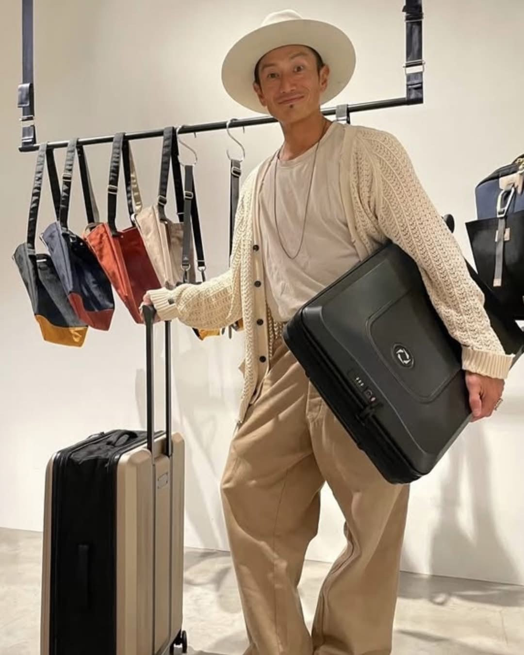 Senz Foldaway Check-In Trolley, Champagne Brown