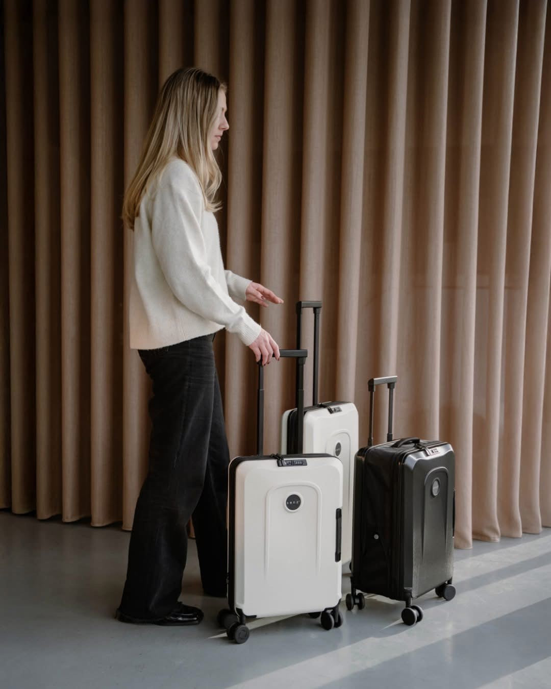 Senz Foldaway Check-In Trolley, Off White