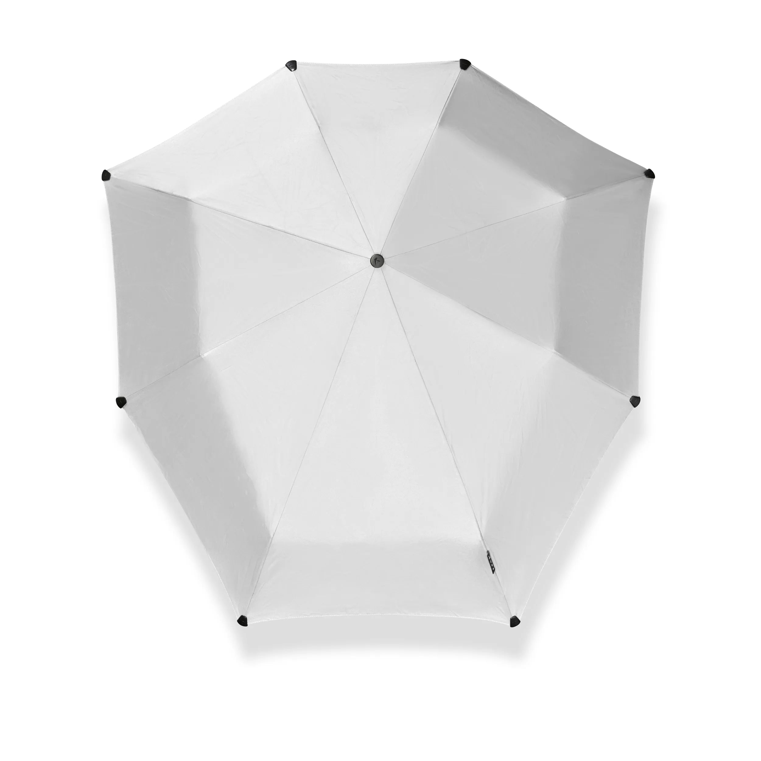 Senz Mini Foldable Storm Umbrella, Shiny Silver