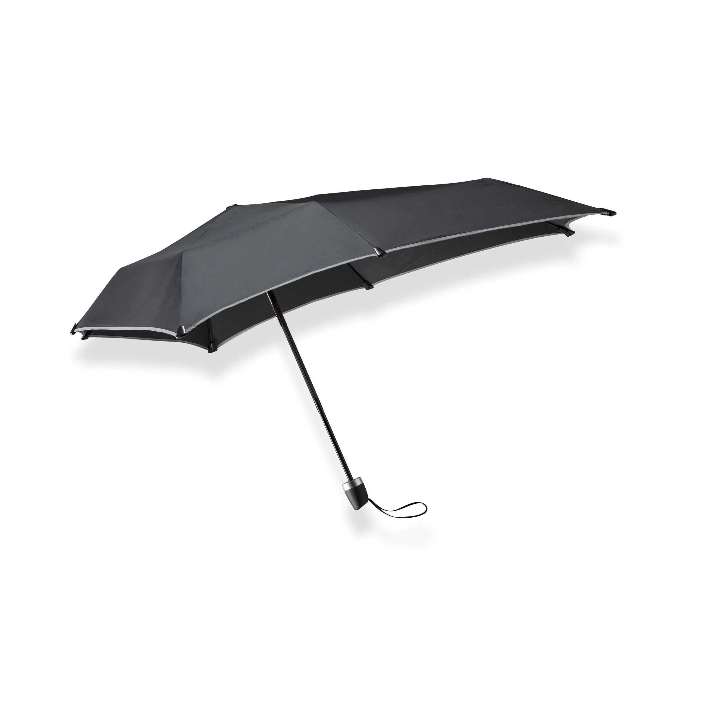Senz Mini Foldable Storm Umbrella, Black Reflective