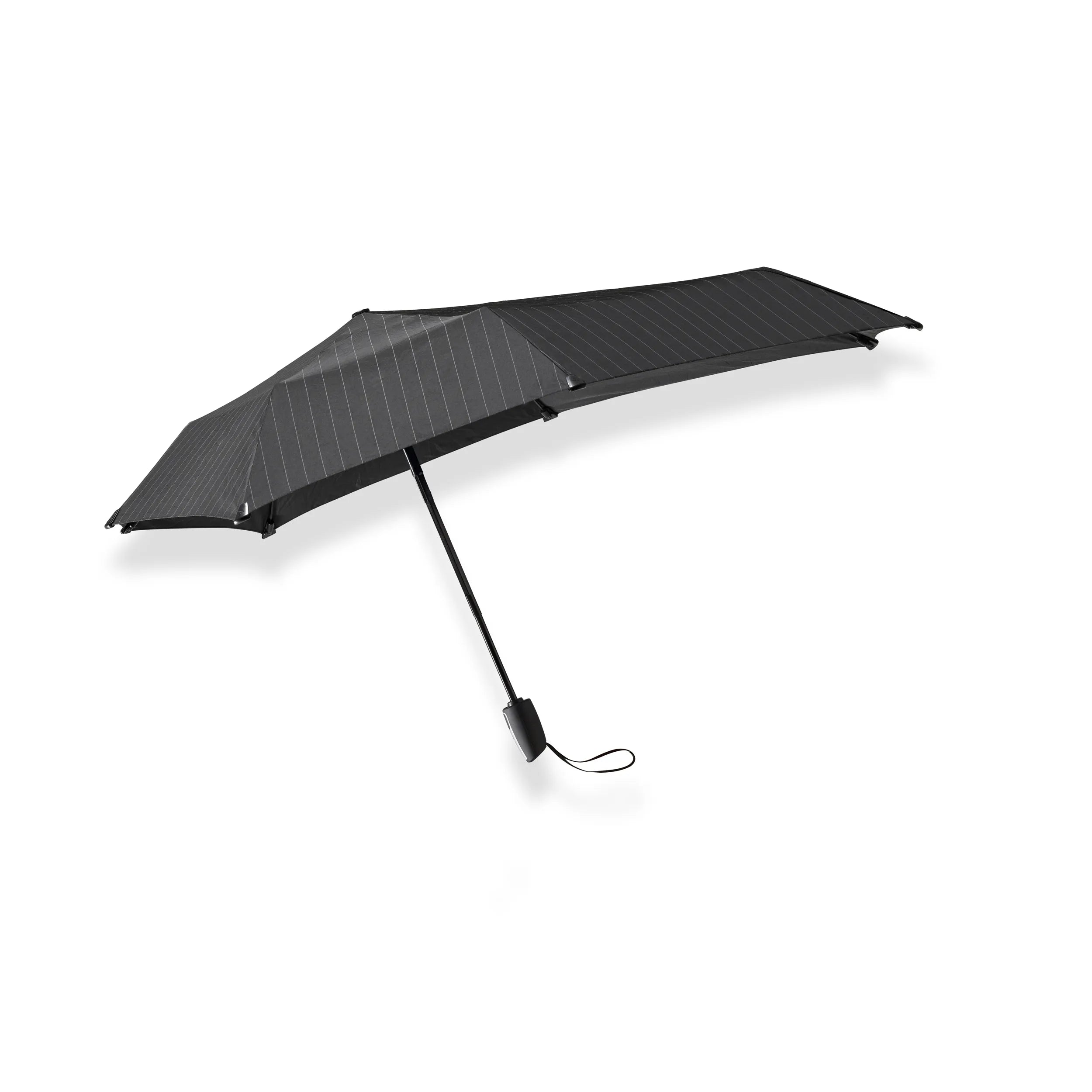 Senz Mini Automatic Foldable Storm Umbrella, Pin Stripes Black