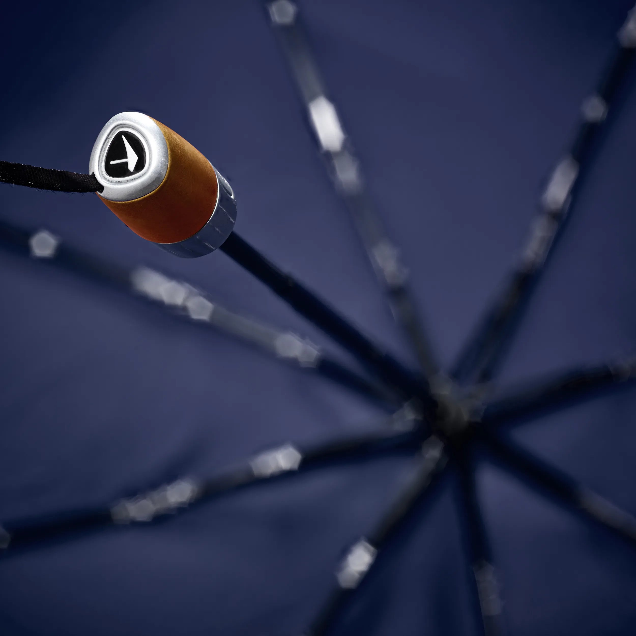 Senz Mini Automatic Deluxe Foldable Storm Umbrella, Midnight Blue