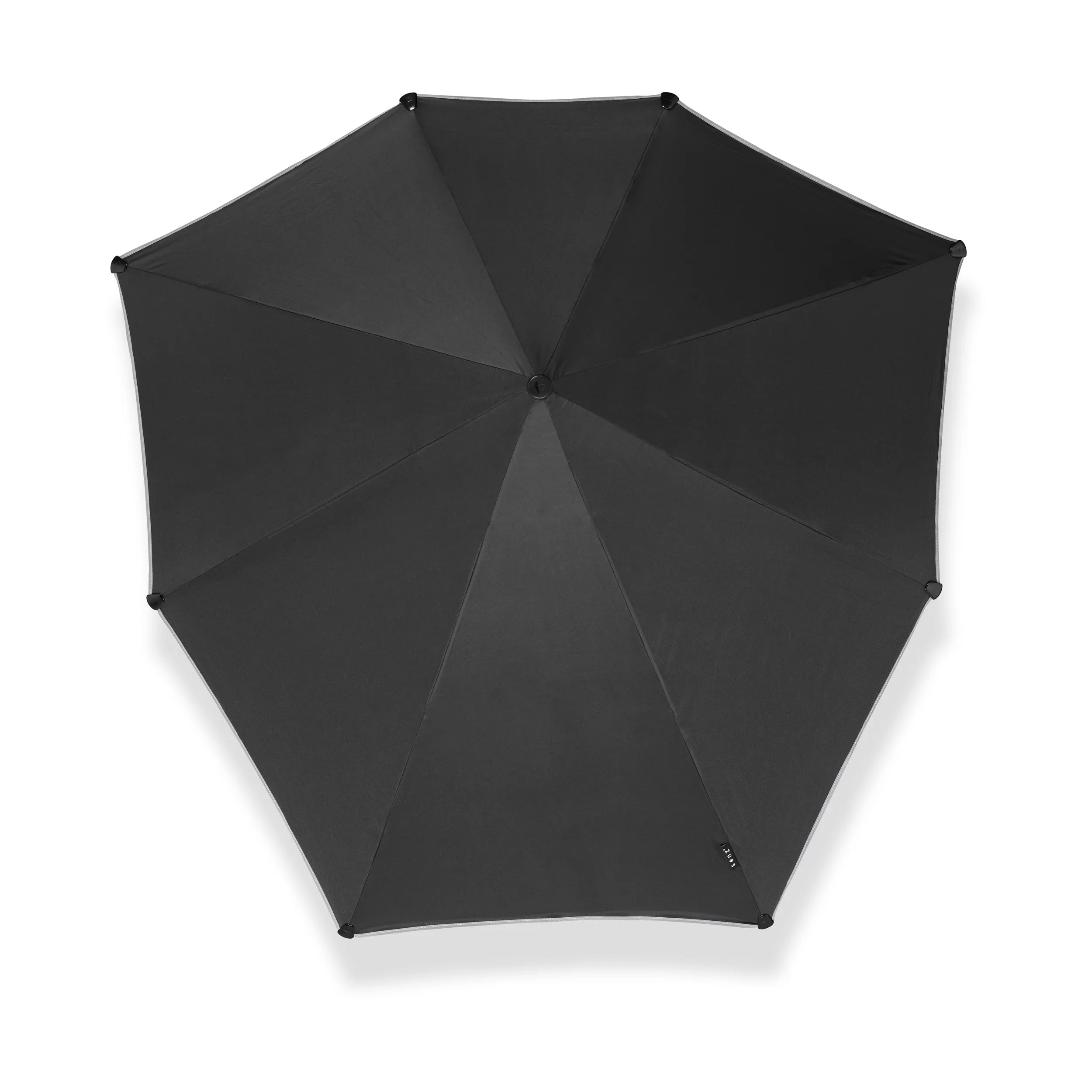 Senz Large Stick Storm Umbrella, Black Reflective