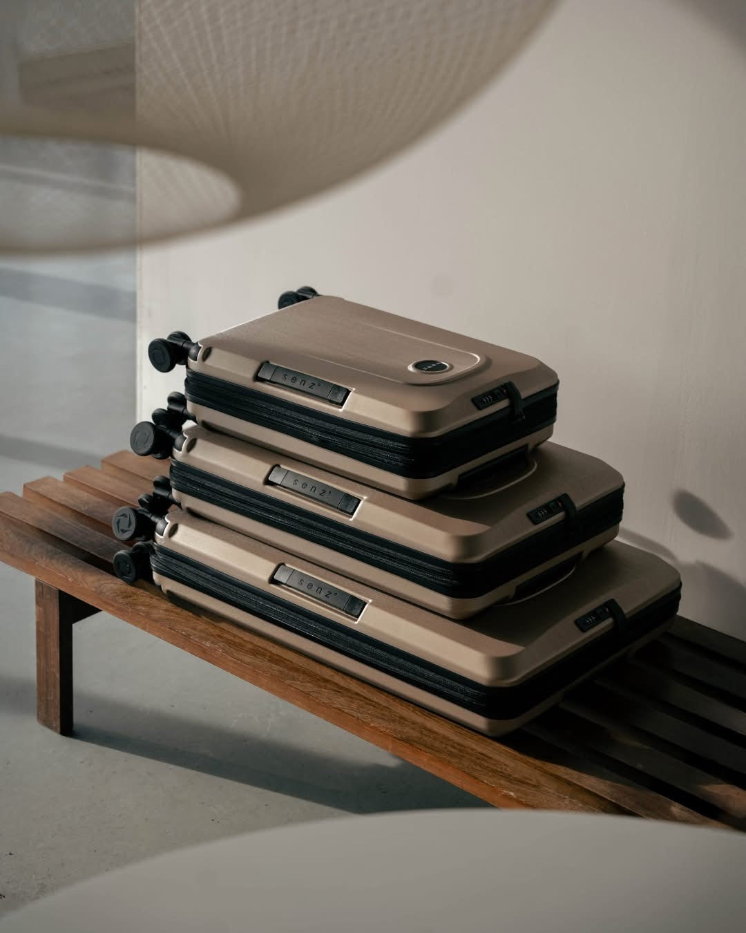 Senz Foldaway Large Check-In Trolley, Pure Black