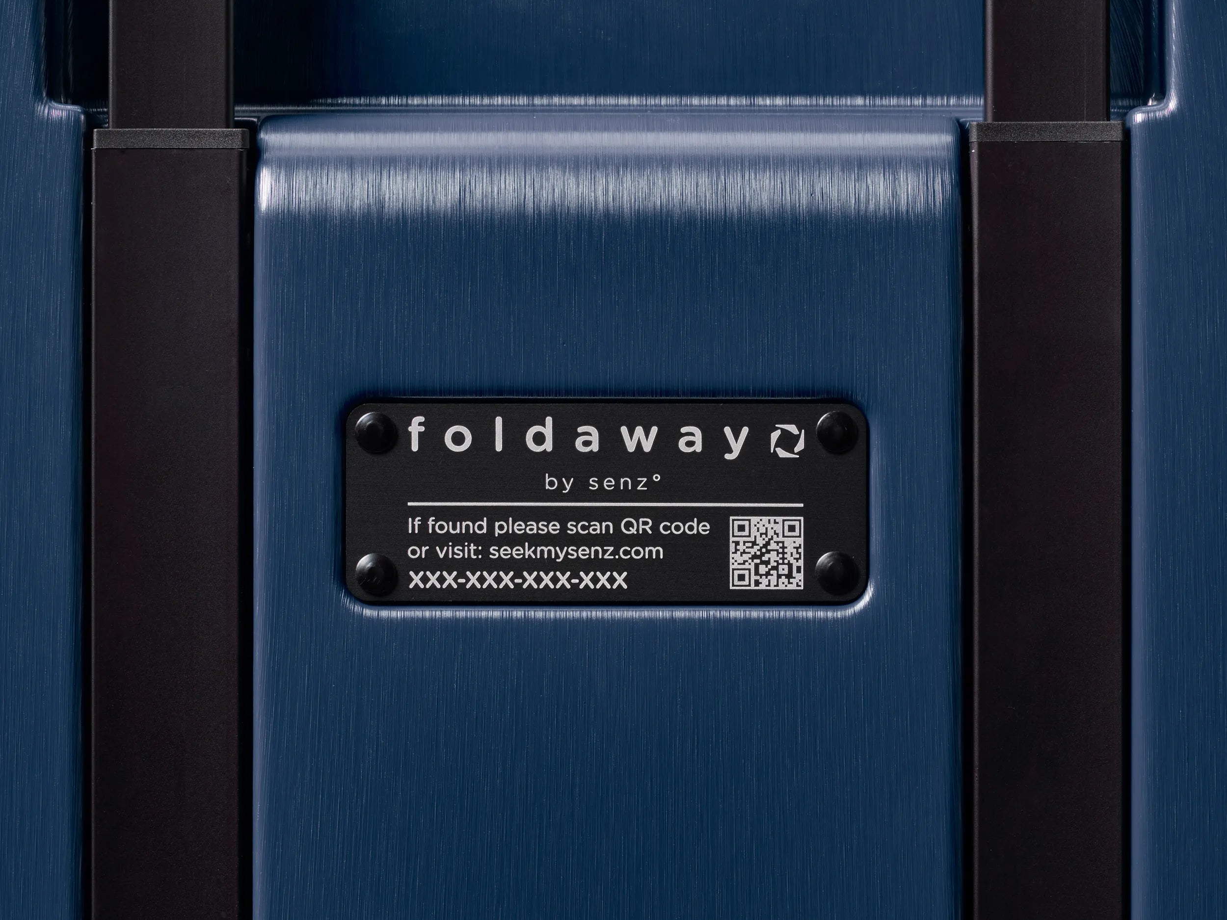 Senz Foldaway Large Check-In Trolley, Midnight Blue