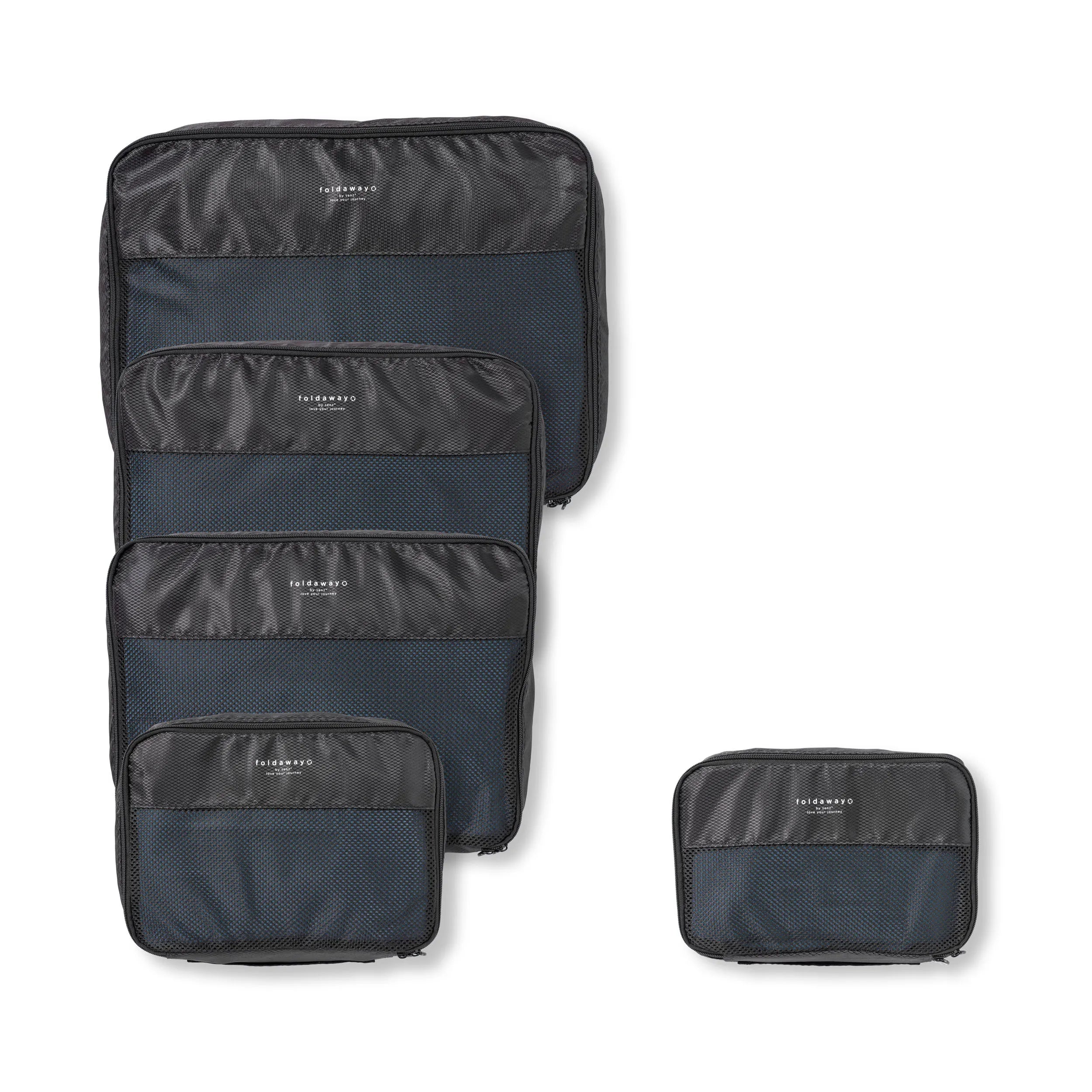 Senz Foldaway Travel 5 Cubes, Pure Black