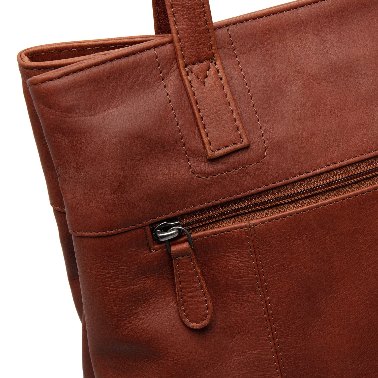 The Chesterfield Brand Solvia Leather Shopper, Cognac