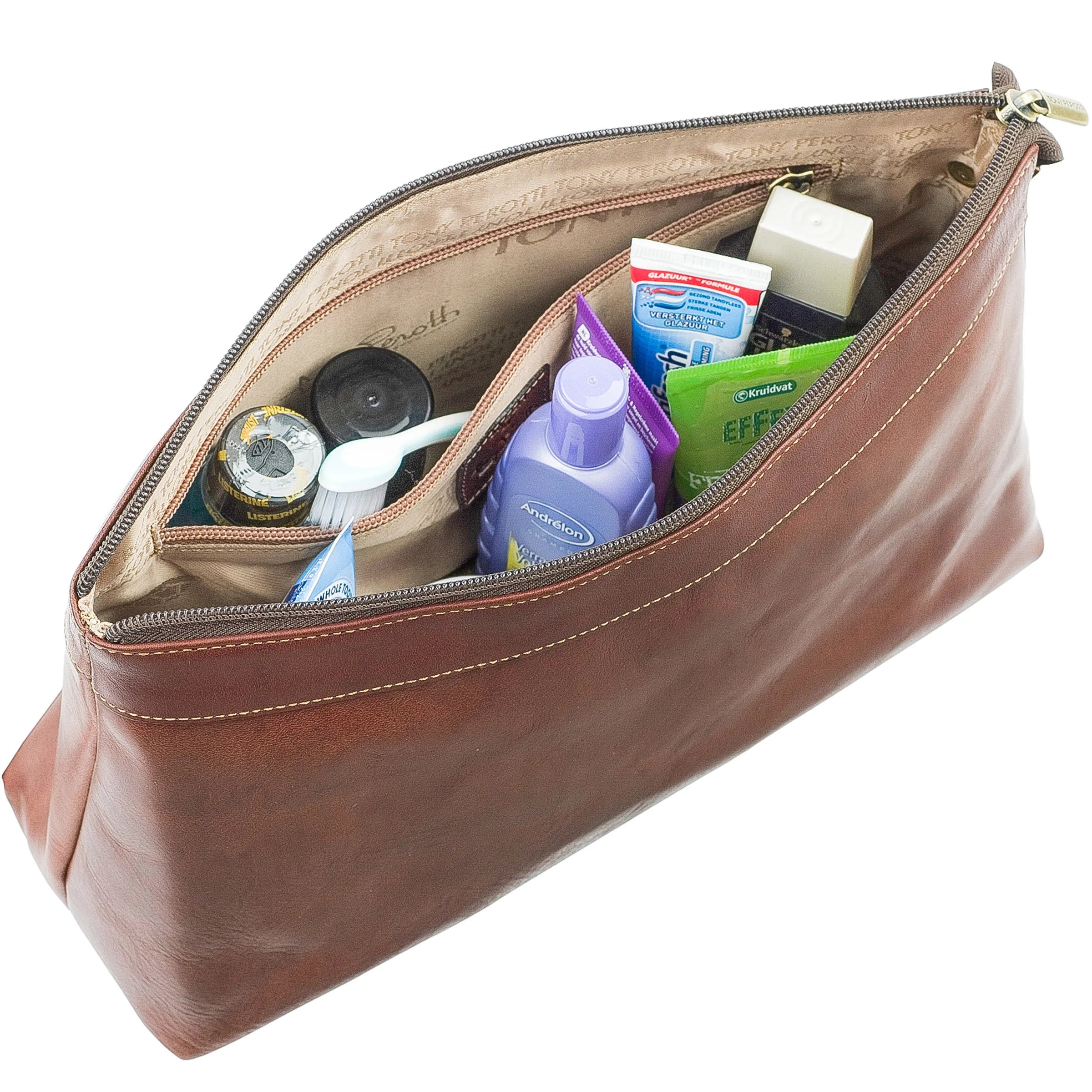 Tony Perotti Toilet Bag L, Dark Brown