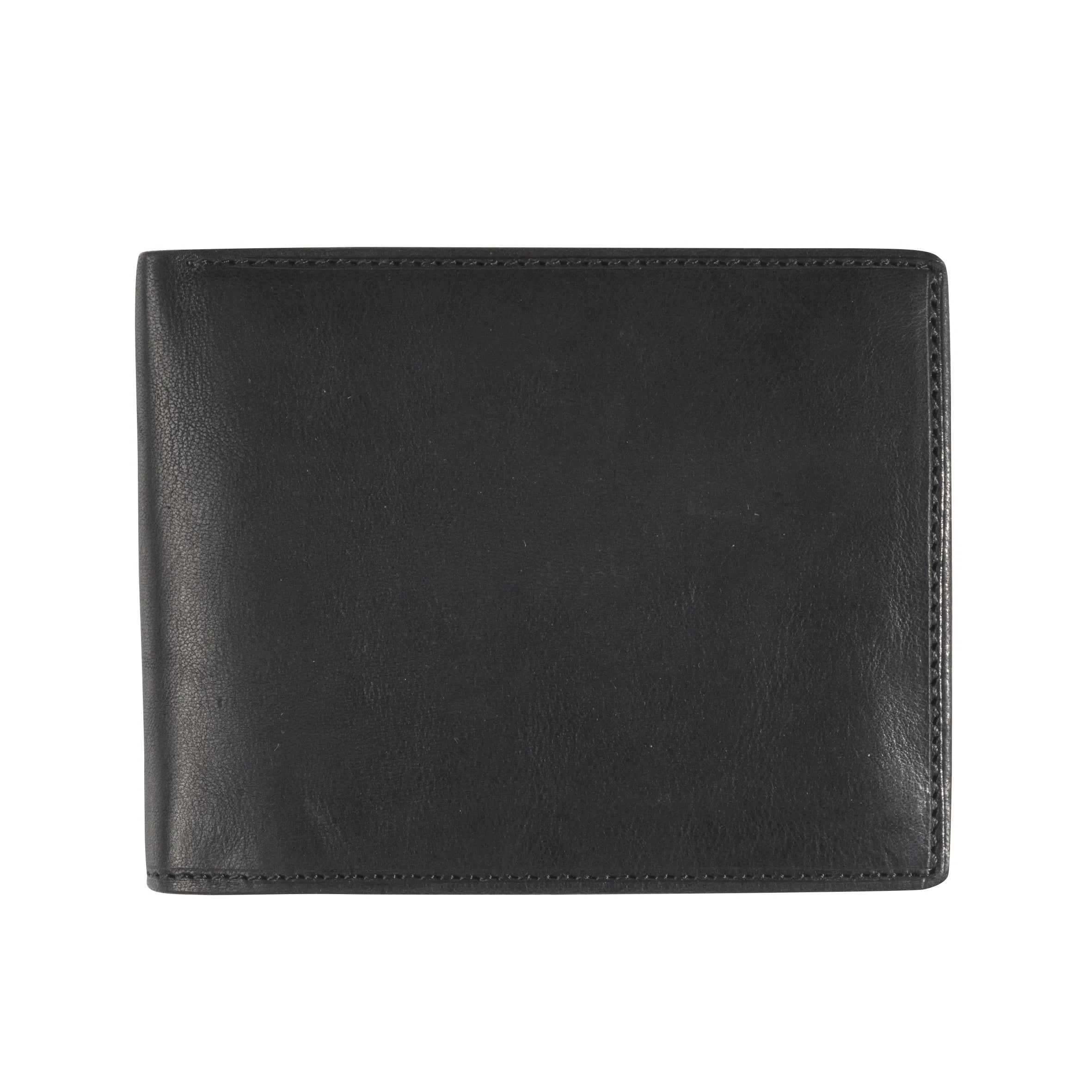 Tony Perotti Billfold Large with Coin Pocket and Extra Card Slot, Black