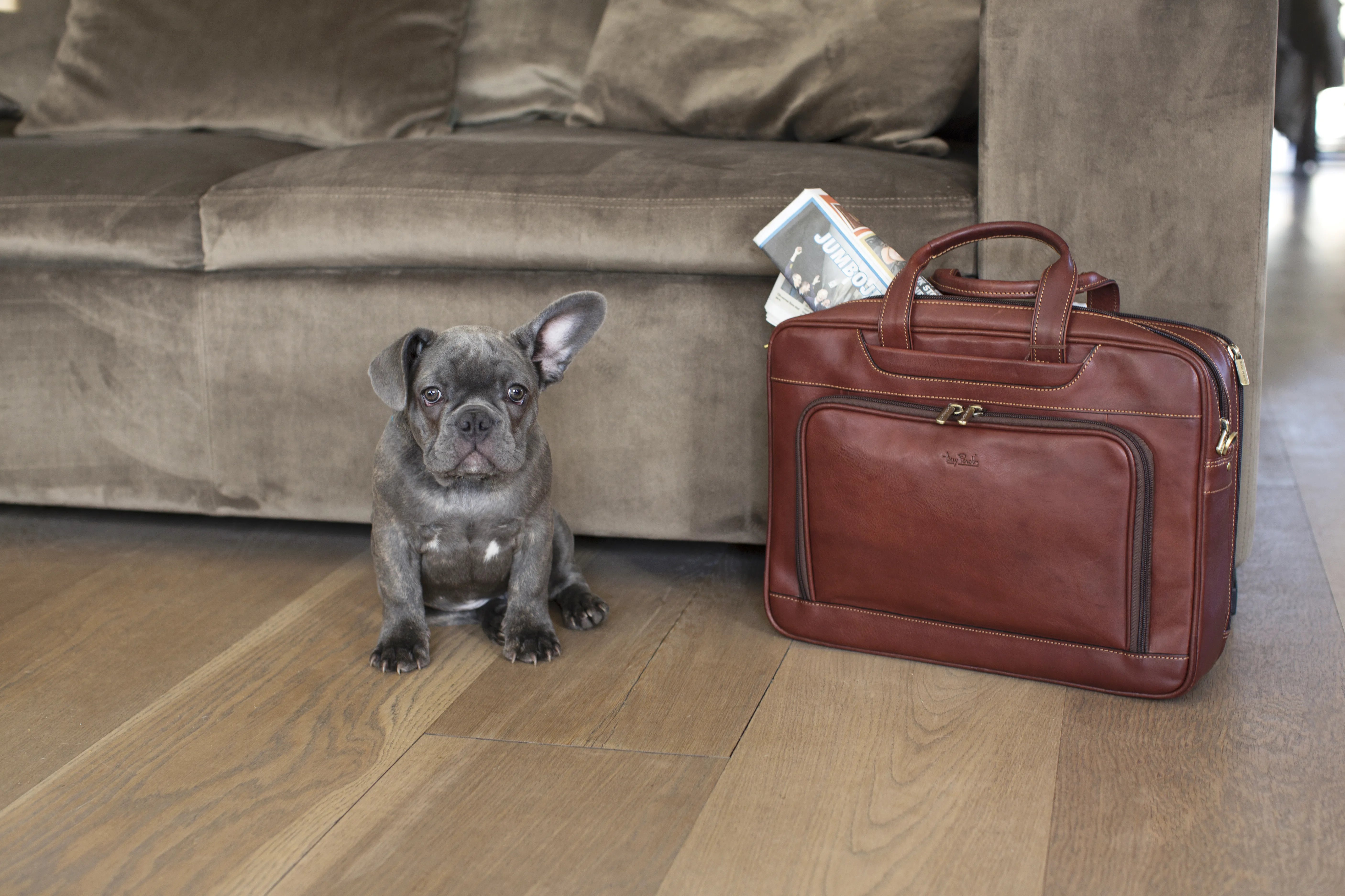 Tony Perotti 2 Compartment Laptop Briefcase 42 cm, Dark Brown
