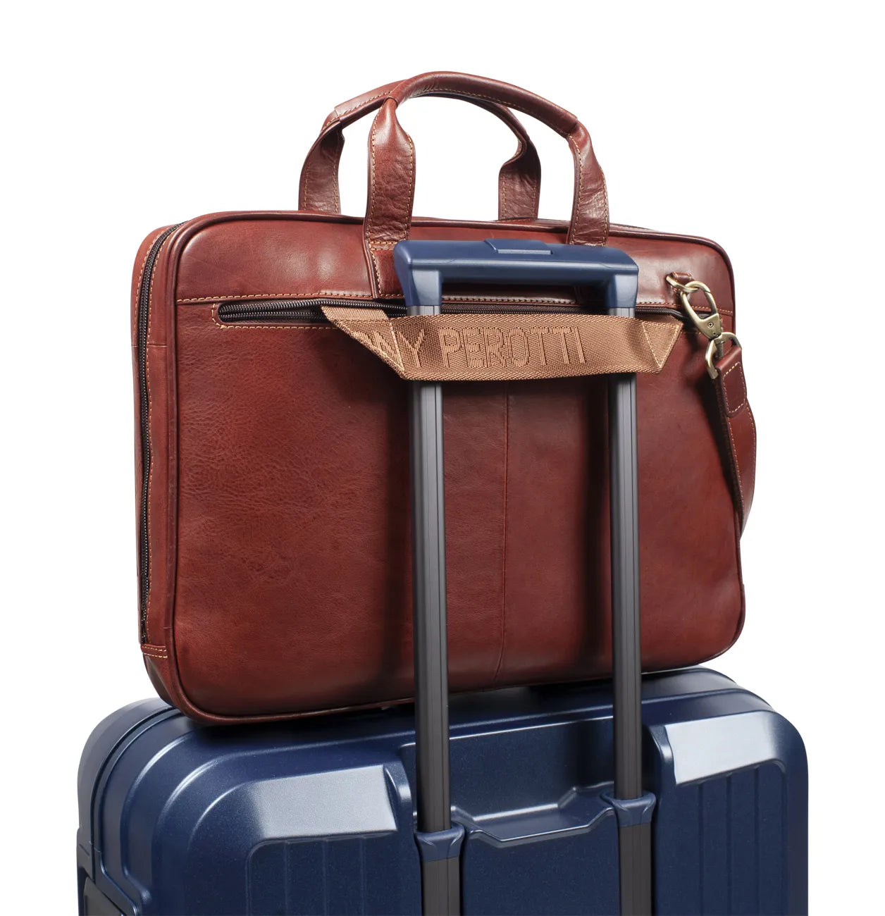 Tony Perotti 1 Compartment Laptop Bag, Dark Brown