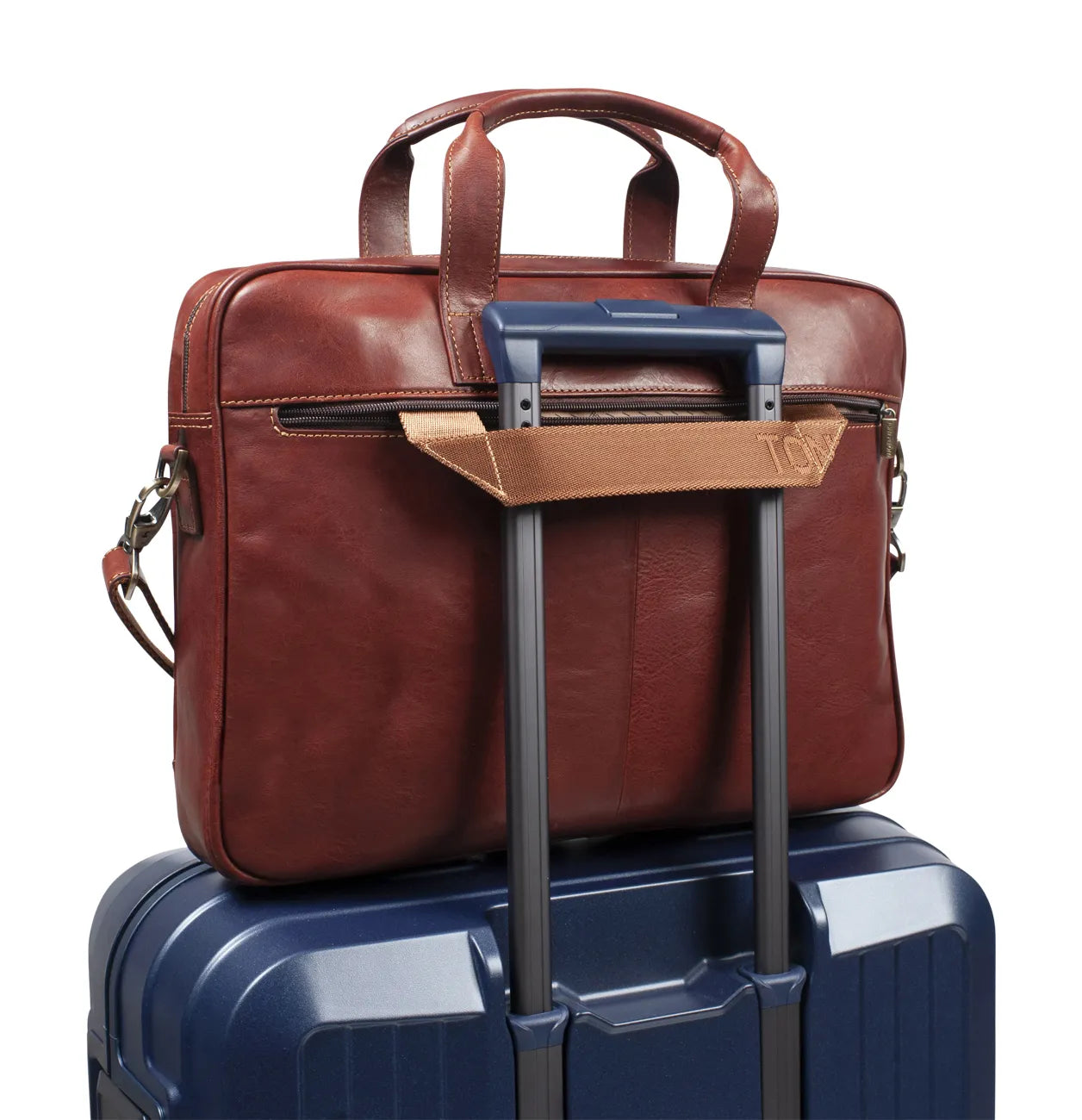 Tony Perotti 1 Compartment Laptop Bag, Dark Brown