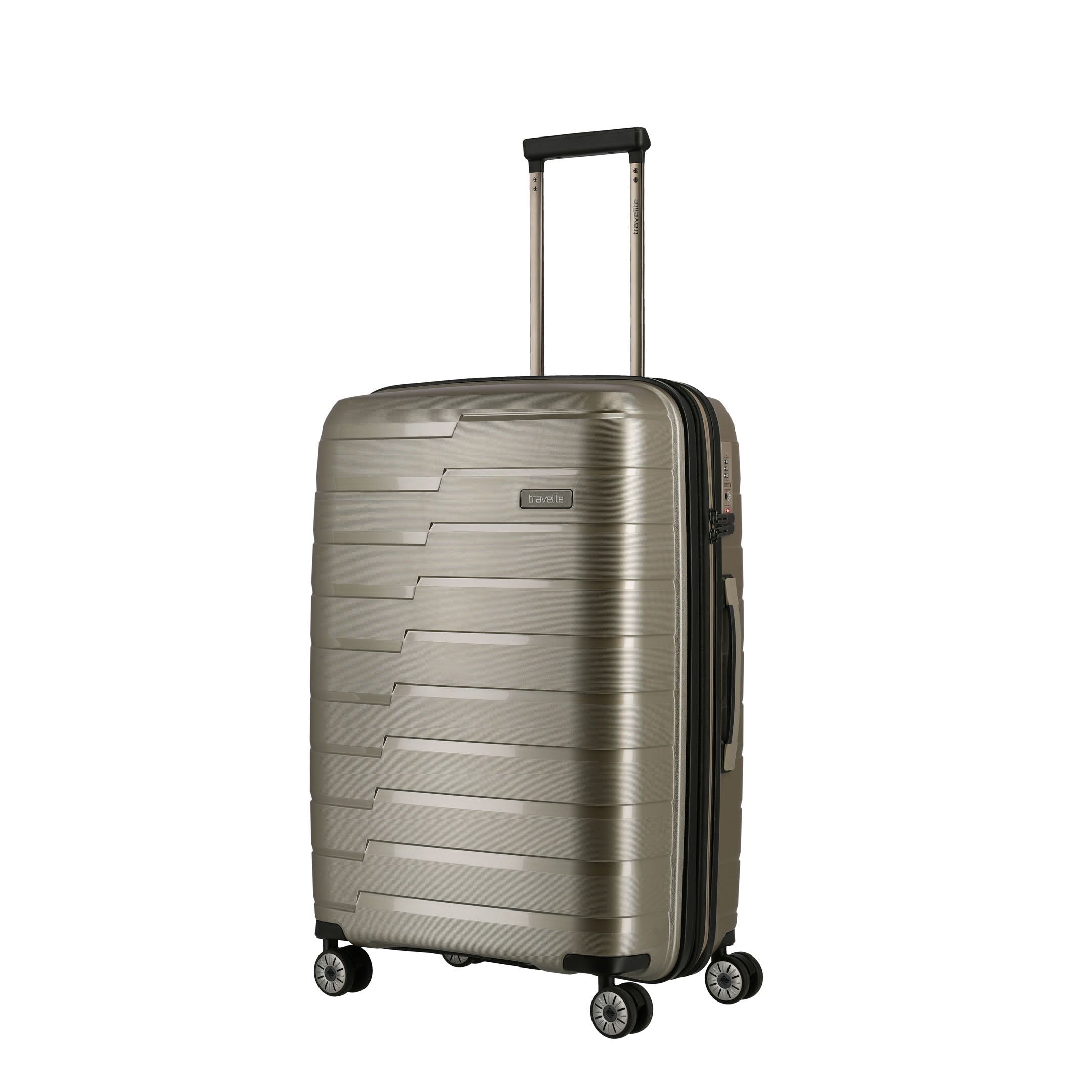 Travelite Air Base Trolley M Expanderbar Resväska 67 cm, Champagne