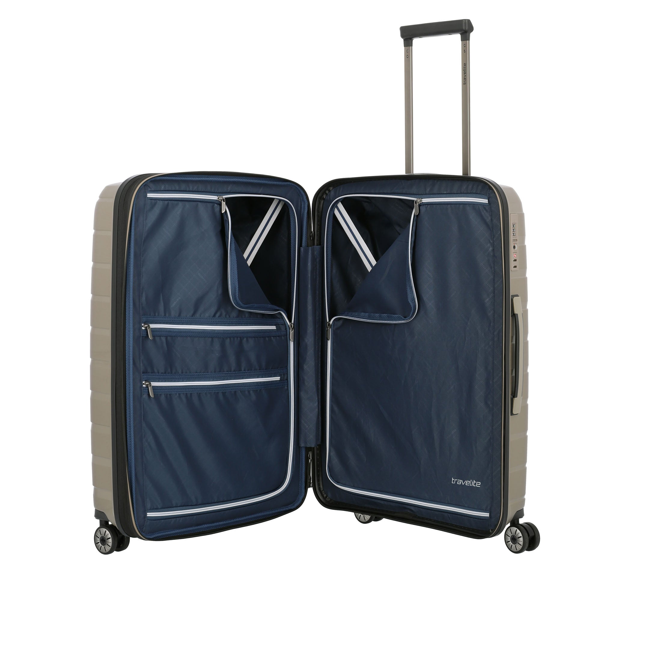 Travelite Air Base Trolley M Expanderbar Resväska 67 cm, Champagne