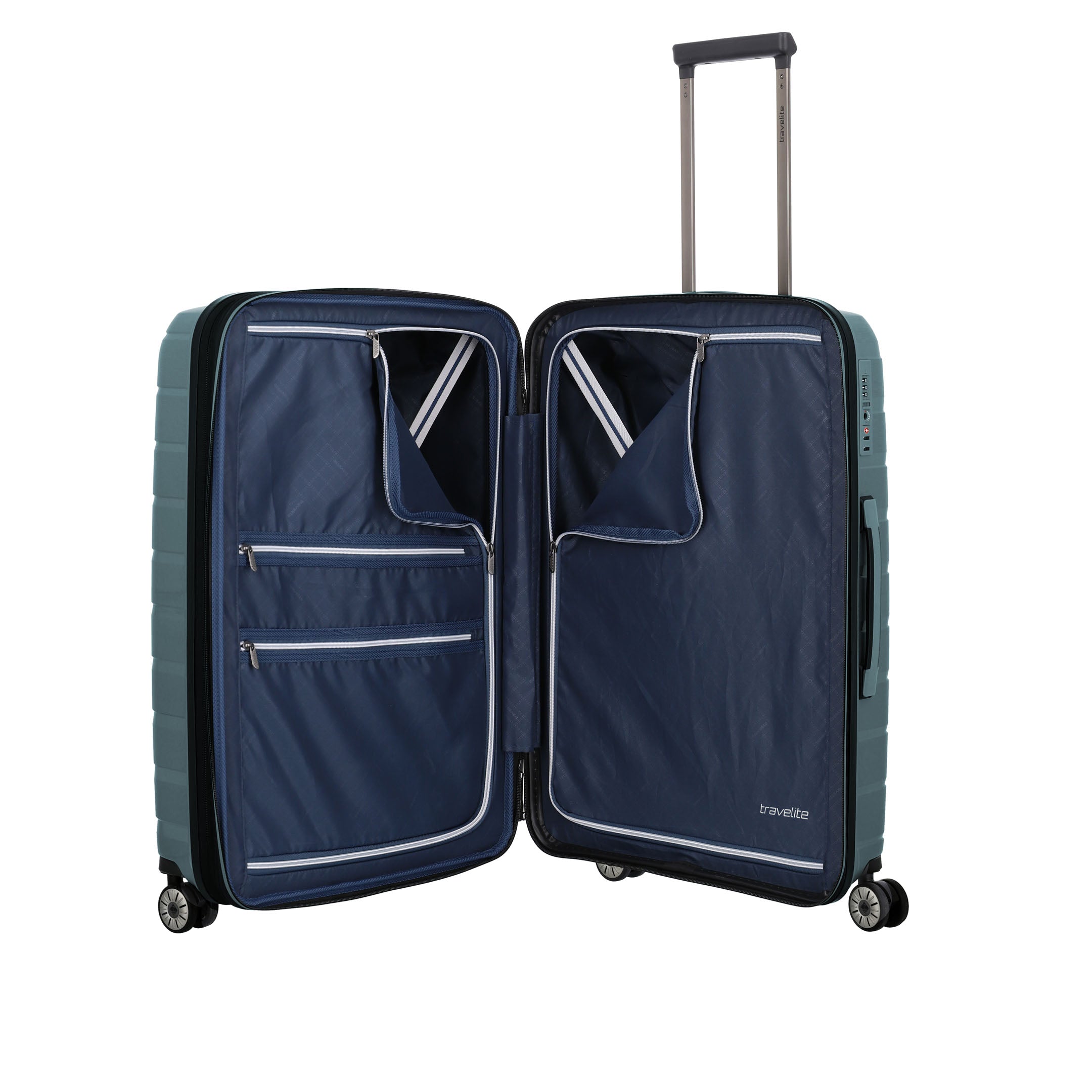 Travelite Air Base Trolley M Expanderbar Resväska 67 cm, Ice Blue