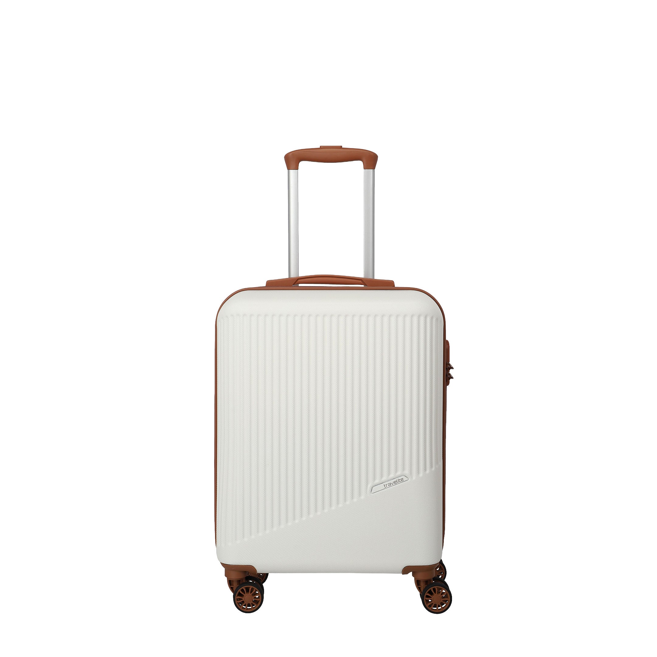 Travelite Bali Trolley Set 55 cm + 67 cm + 77 cm, White/Cognac