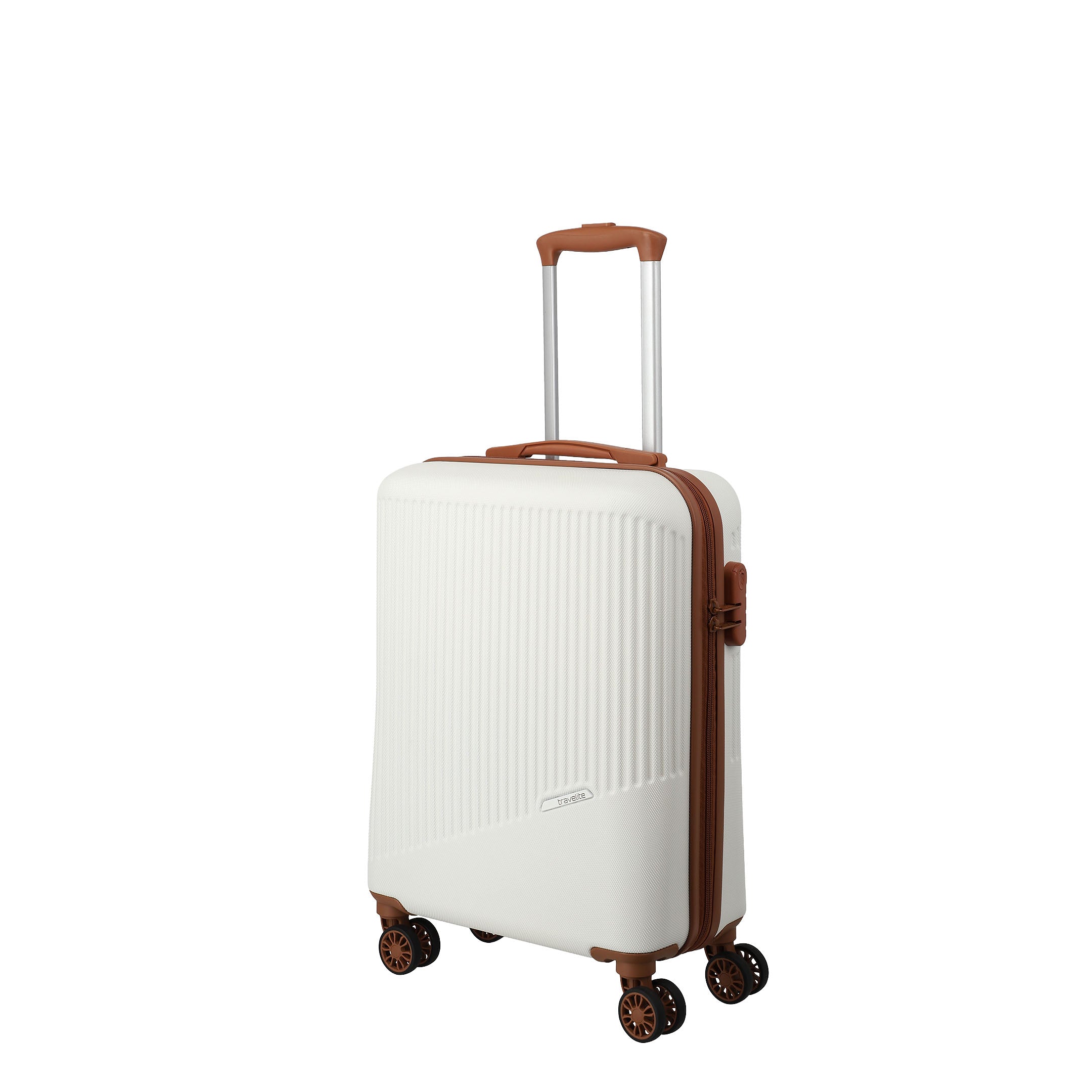 Travelite Bali Trolley Set 55 cm + 67 cm + 77 cm, White/Cognac