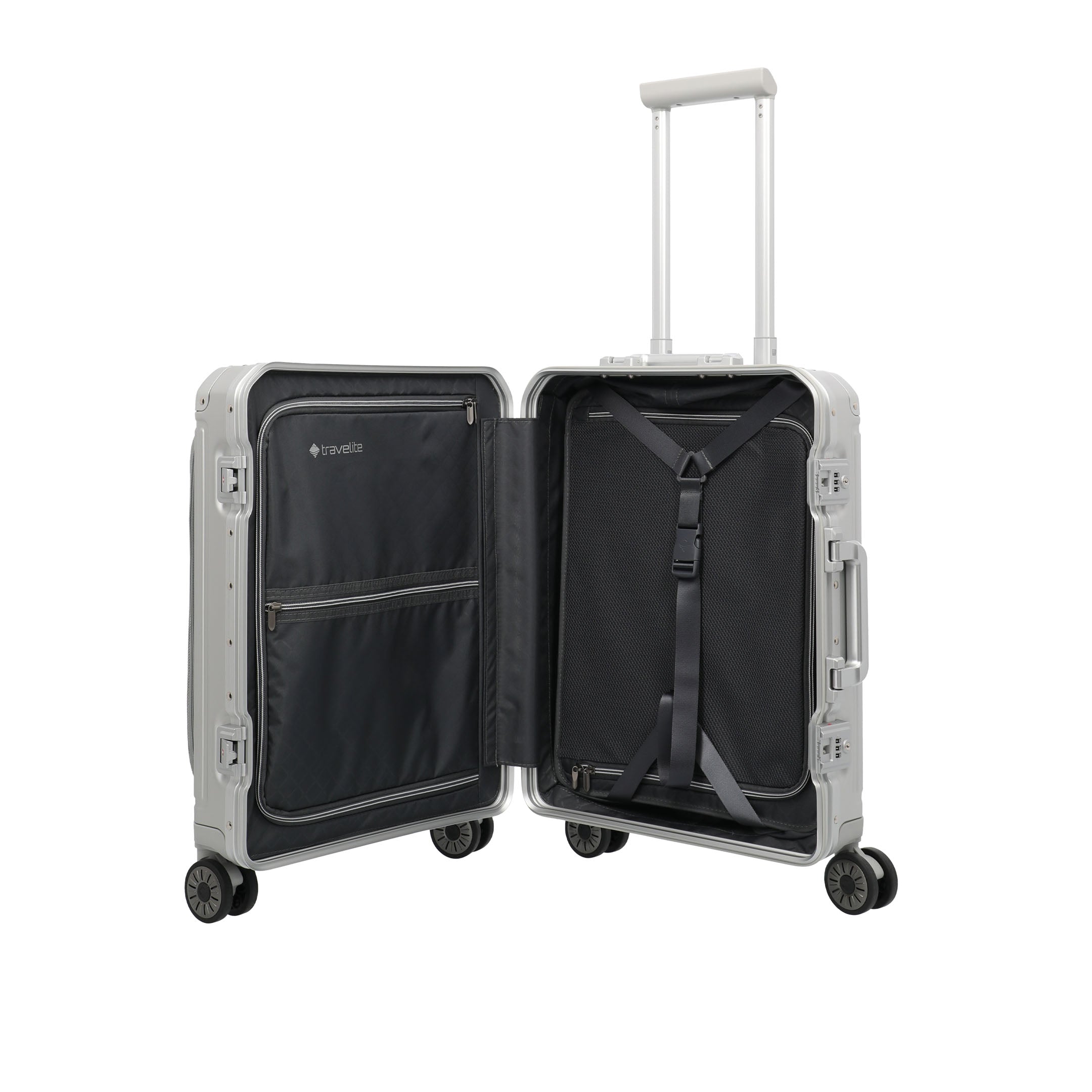 Travelite Next Trolley S+ Resväska 55 cm, Silver