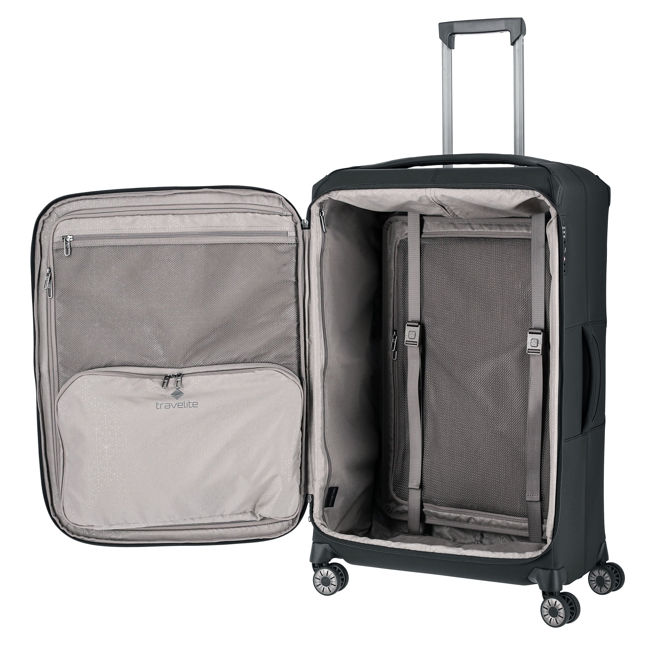 Travelite Priima Trolley L Expanderbar Resväska 79 cm, Black