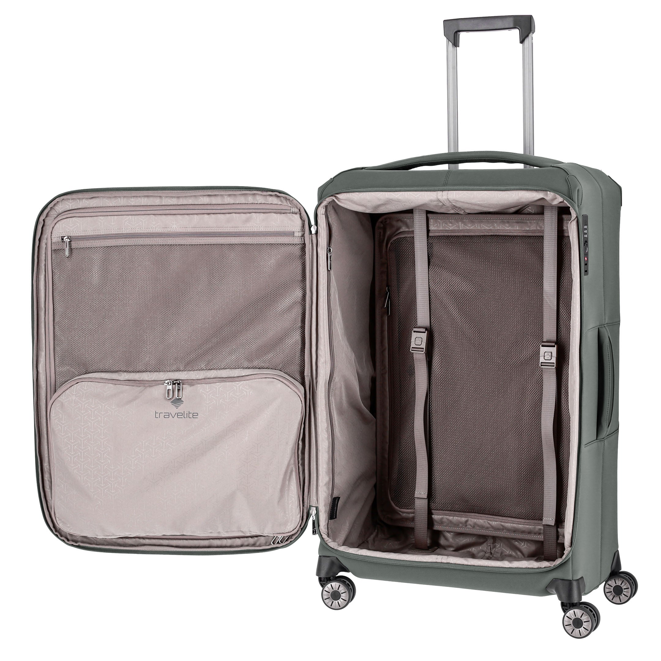 Travelite Priima Trolley L Expanderbar Resväska 79 cm, Olive