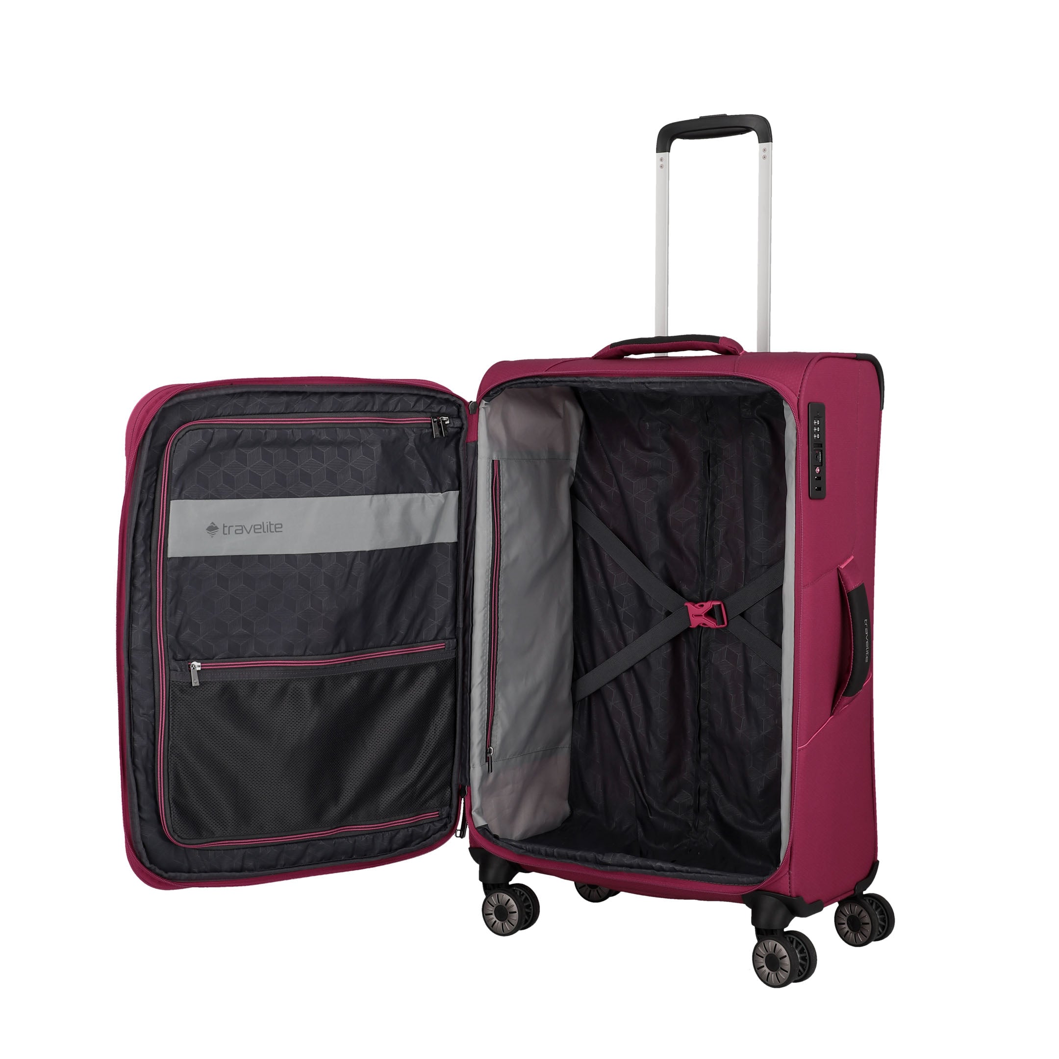 Travelite Skaii Trolley M Expanderbar Resväska 67 cm, Red
