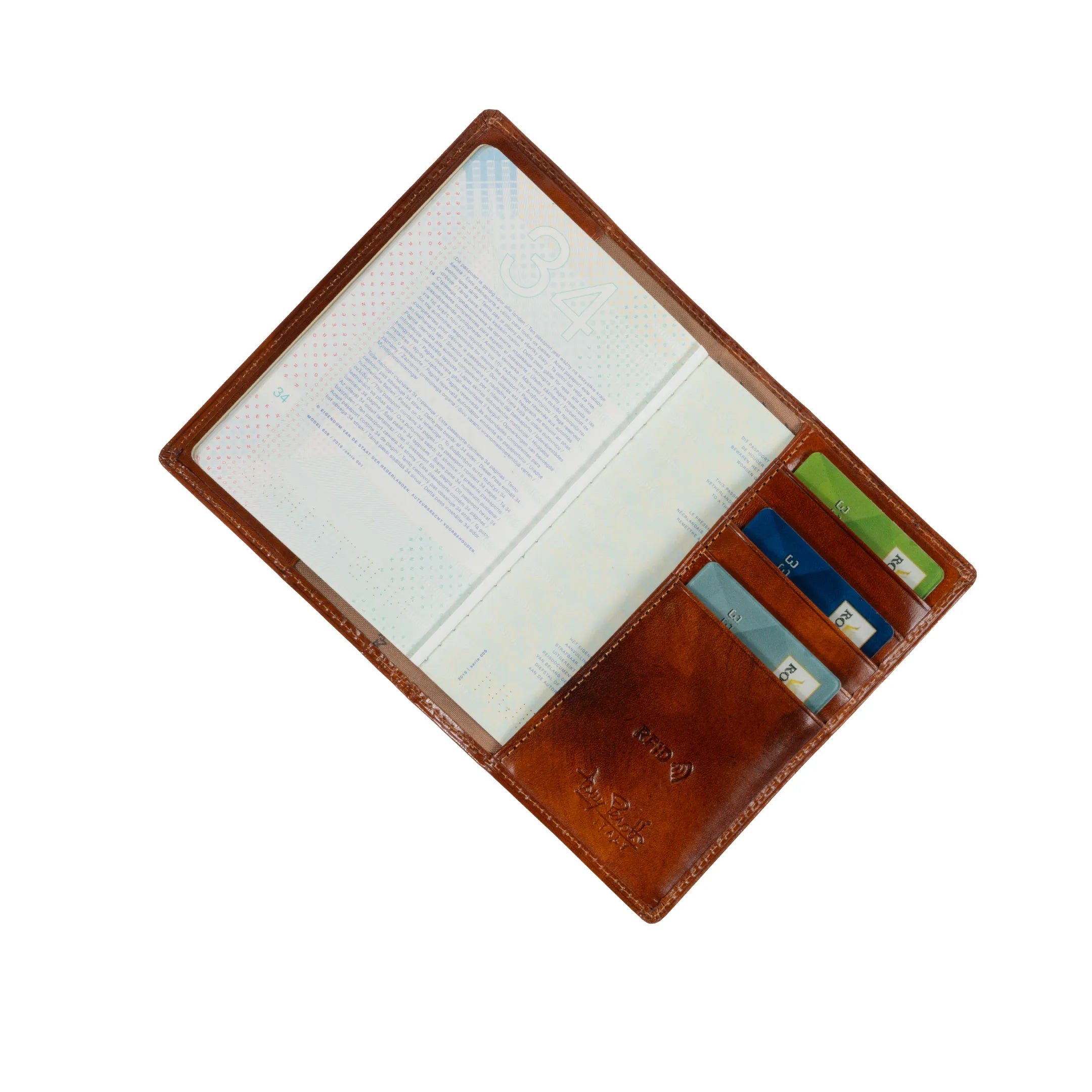 Tony Perotti Passport Holder Van Gogh, Cognac