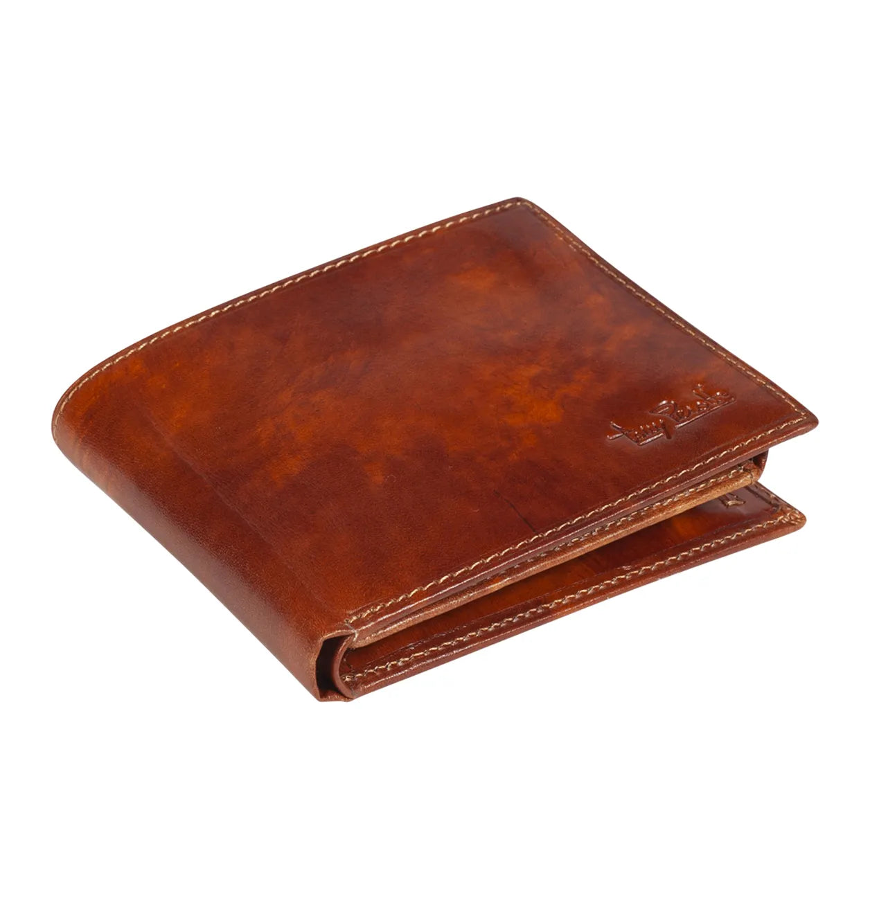 Tony Perotti Billfold Van Gogh Large with Coin Pocket and Extra Card Slot, Cognac