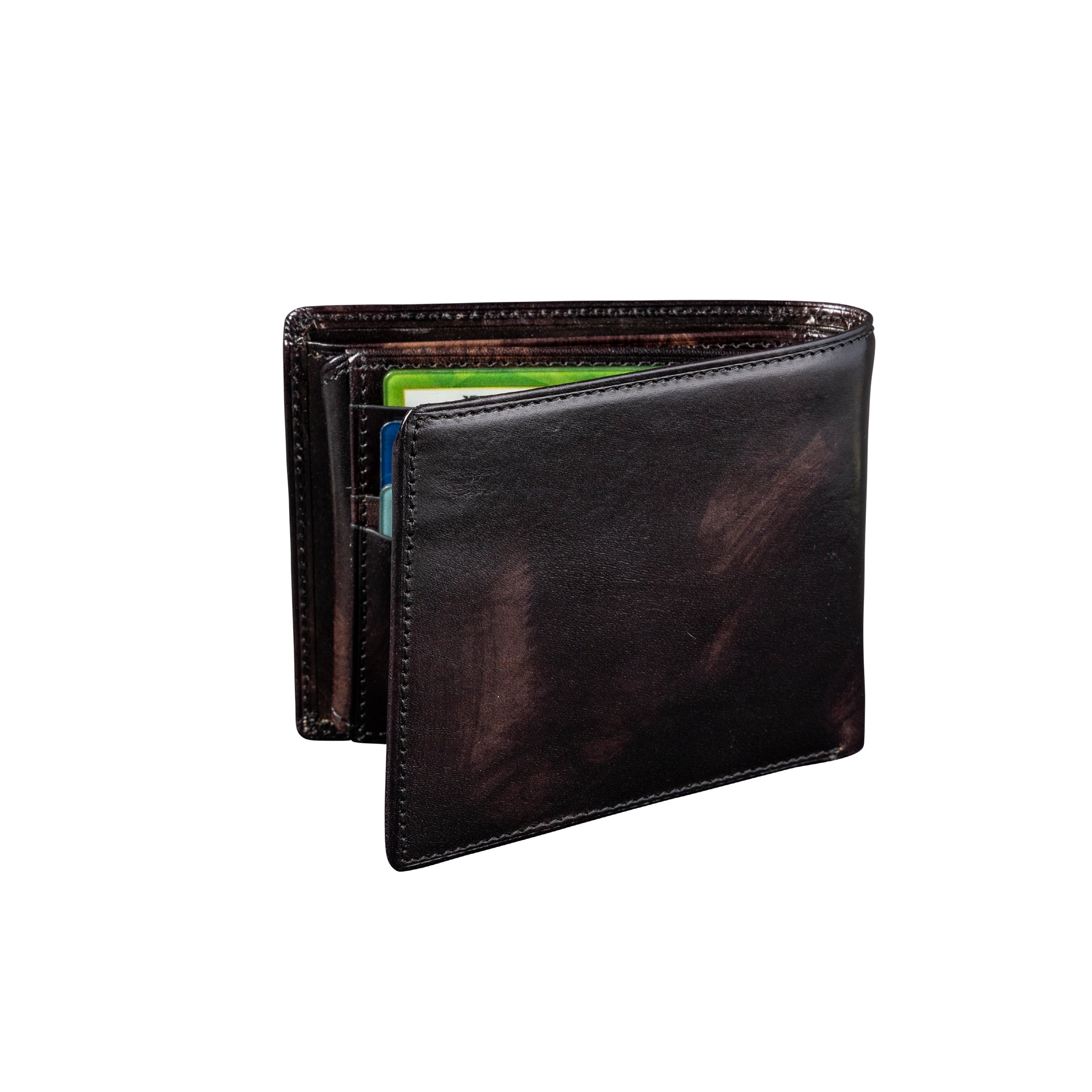 Tony Perotti Billfold Van Gogh Large with Coin Pocket and Extra Card Slot, Black