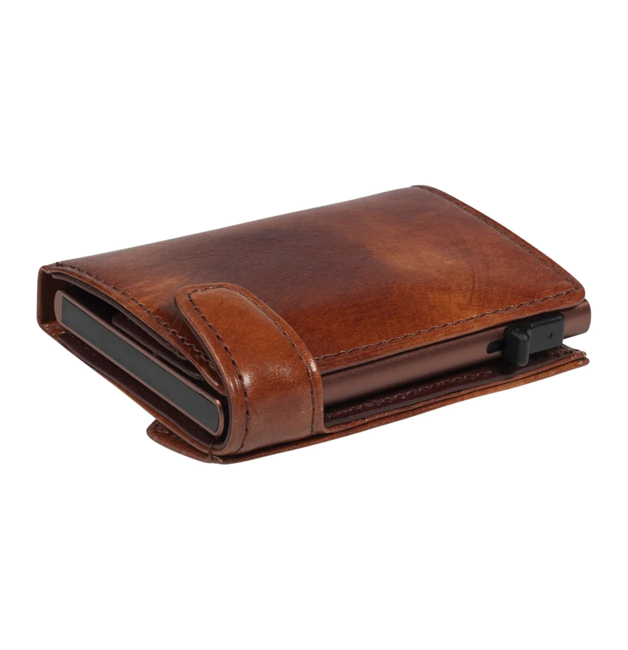 Tony Perotti Furbo Van Gogh Cardholder with Banknote and Coin Pocket, Cognac