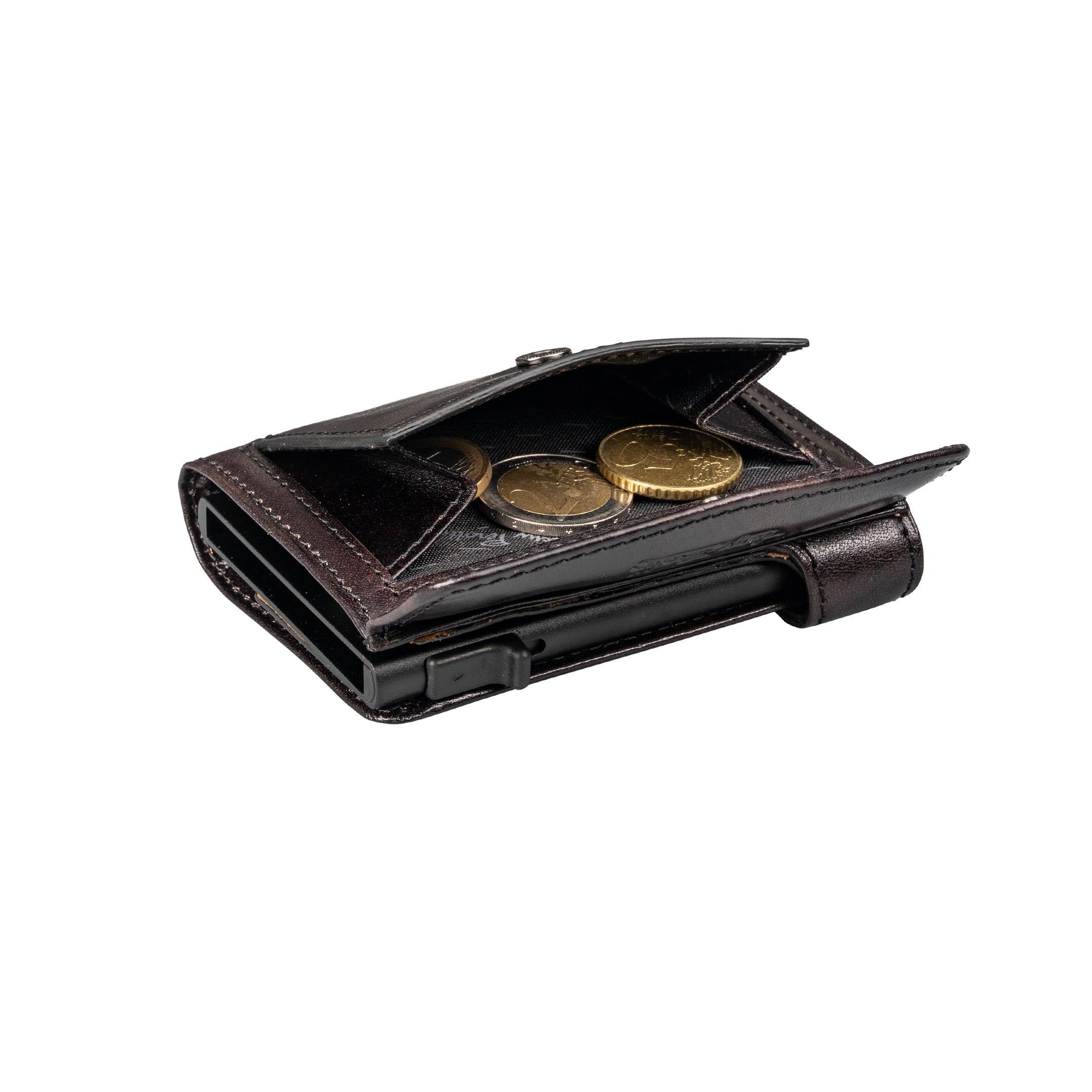 Tony Perotti Furbo Van Gogh Cardholder with Banknote and Coin Pocket, Black