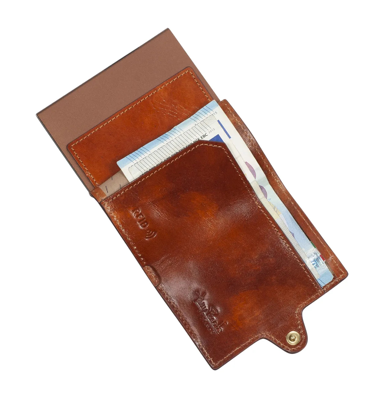 Tony Perotti Furbo Van Gogh Cardholder with Banknote Pocket, Cognac
