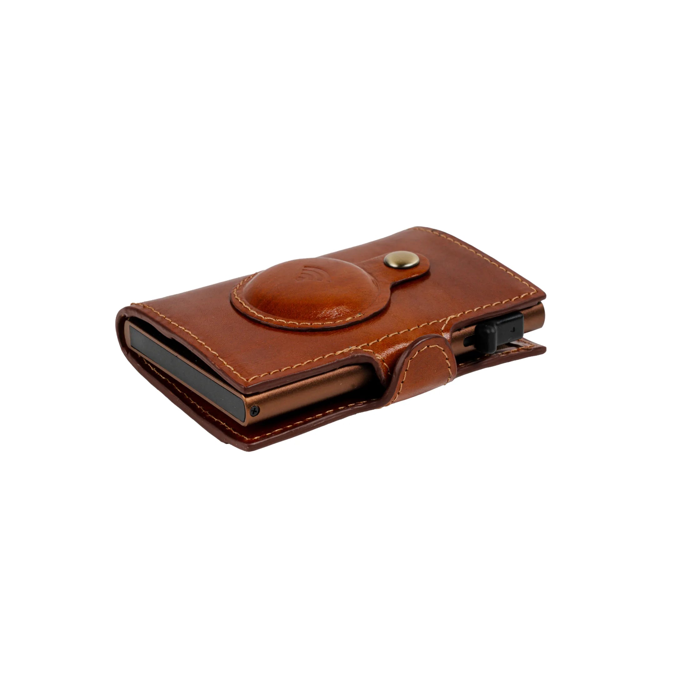 Tony Perotti Furbo Cardholder Van Gogh for AirTag w/ Banknote Pocket, Cognac