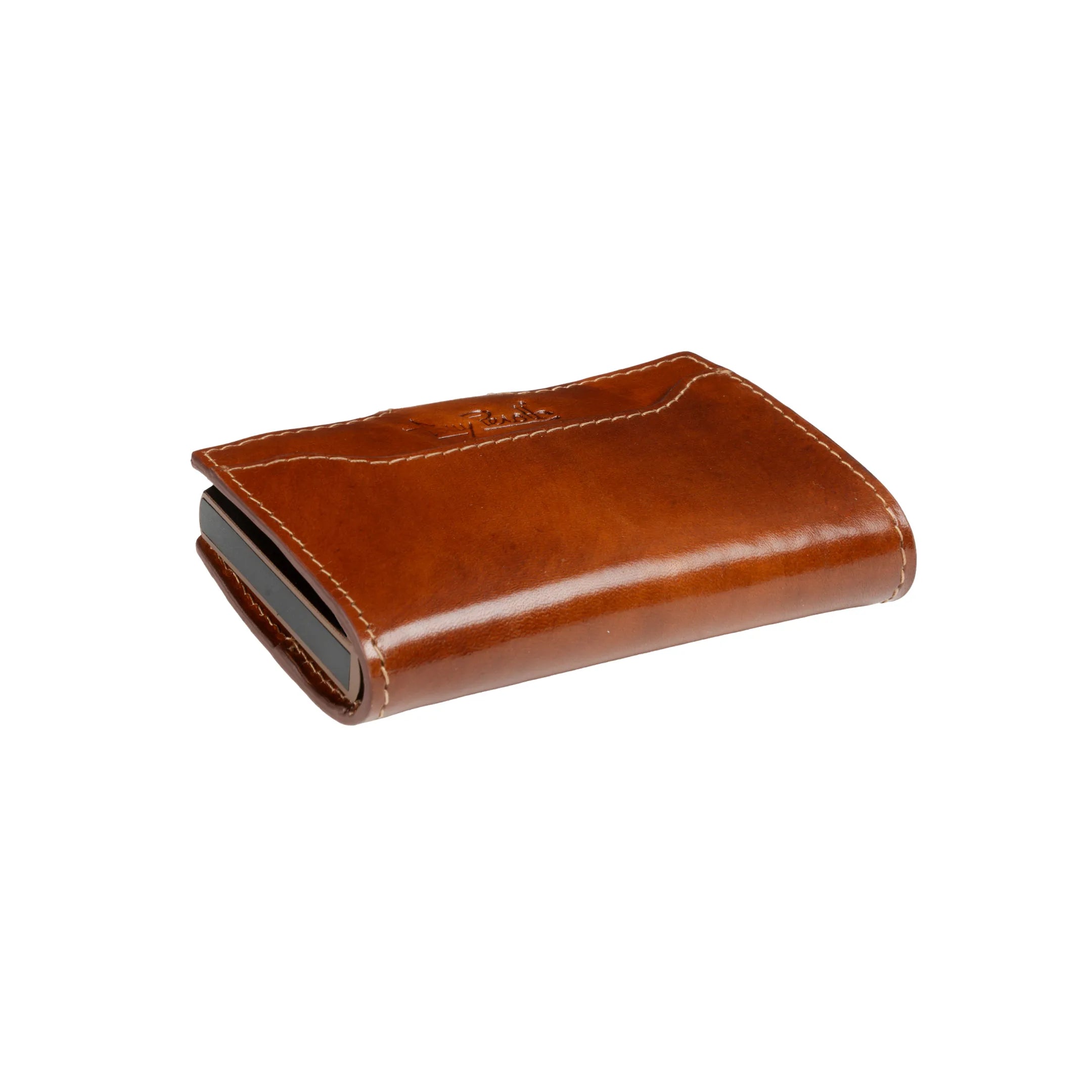 Tony Perotti Furbo Cardholder Van Gogh for AirTag w/ Banknote Pocket, Cognac