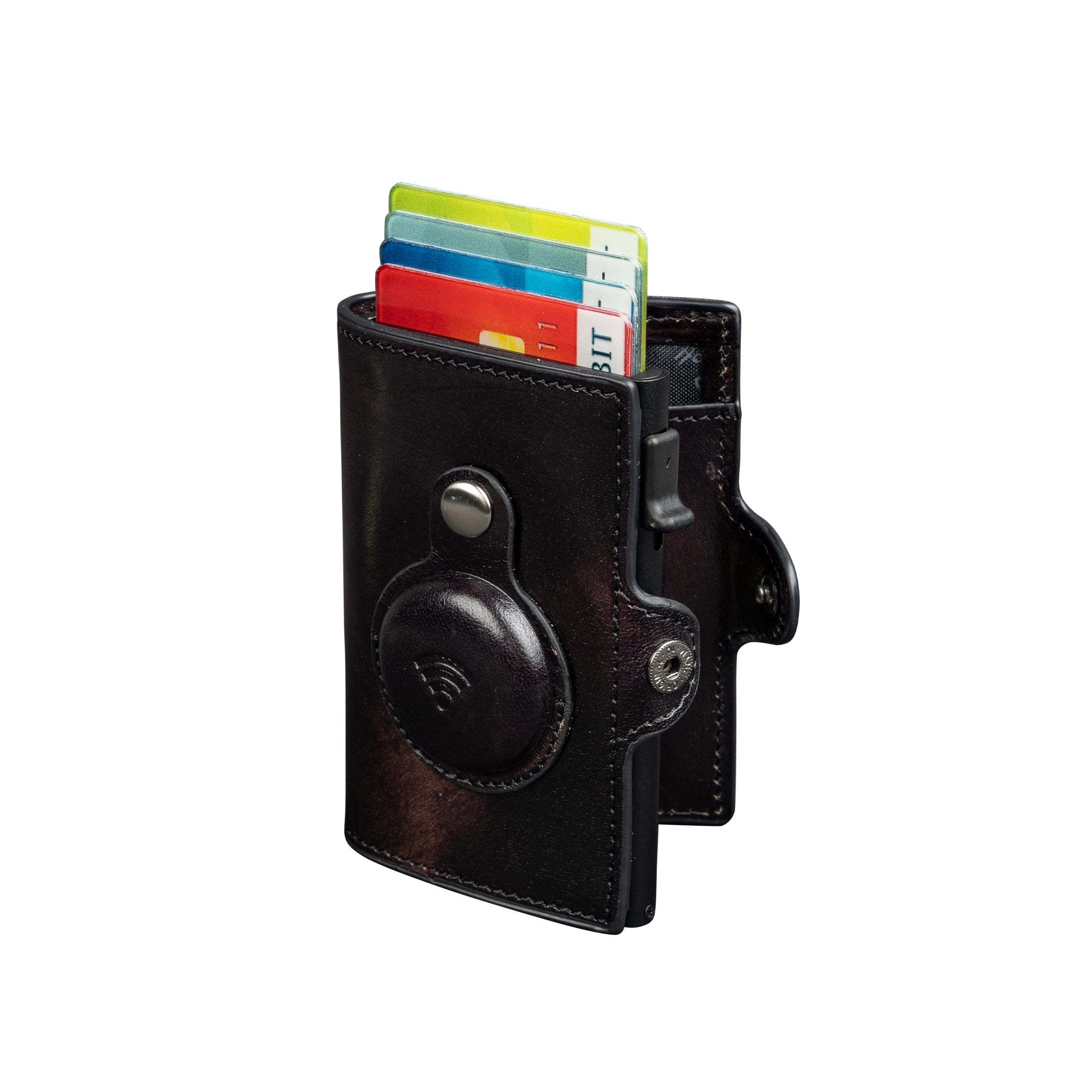 Tony Perotti Furbo Cardholder Van Gogh for AirTag with Banknote Pocket, Black