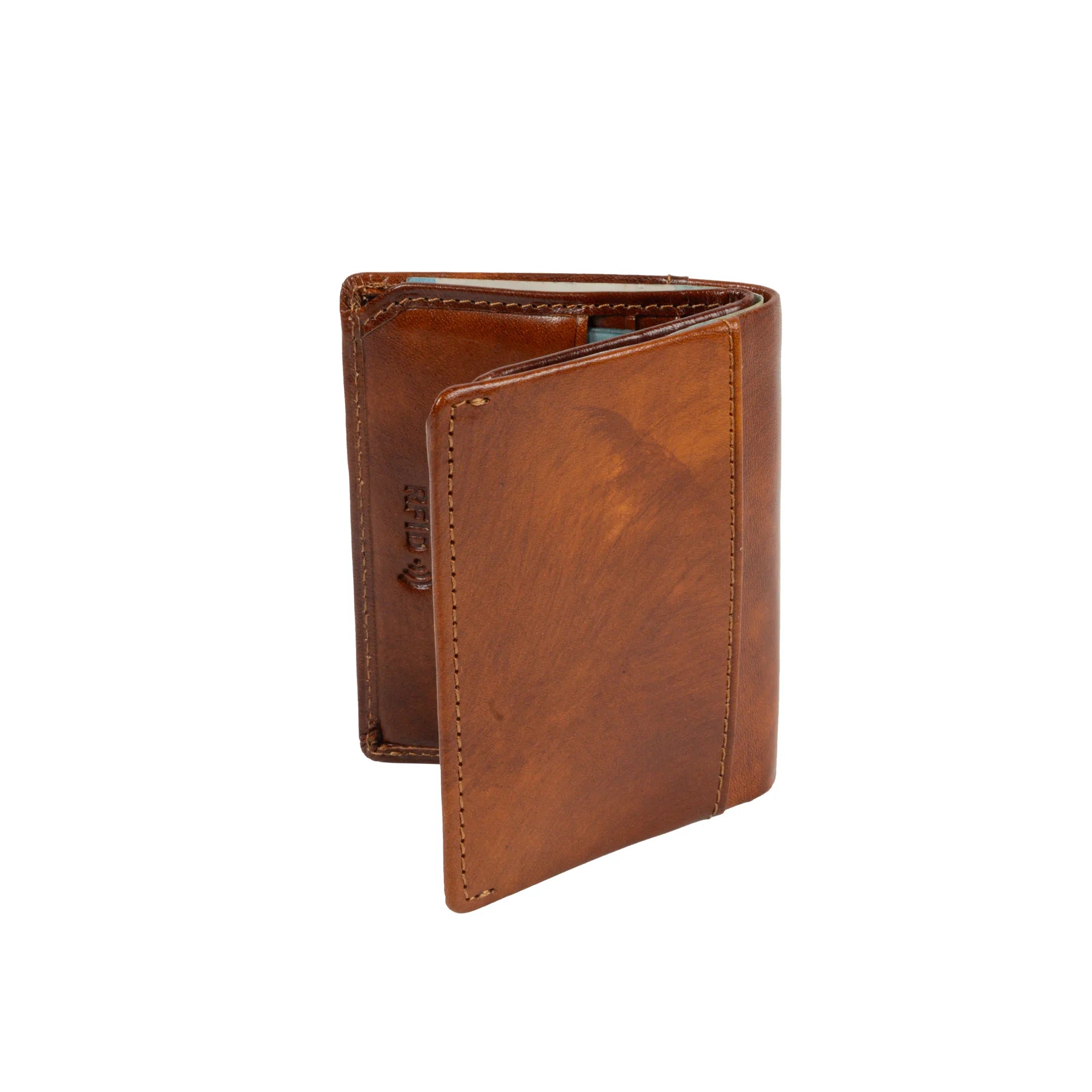 Tony Perotti Credit Card Wallet Fold with Banknote Pocket Van Gogh, Cognac