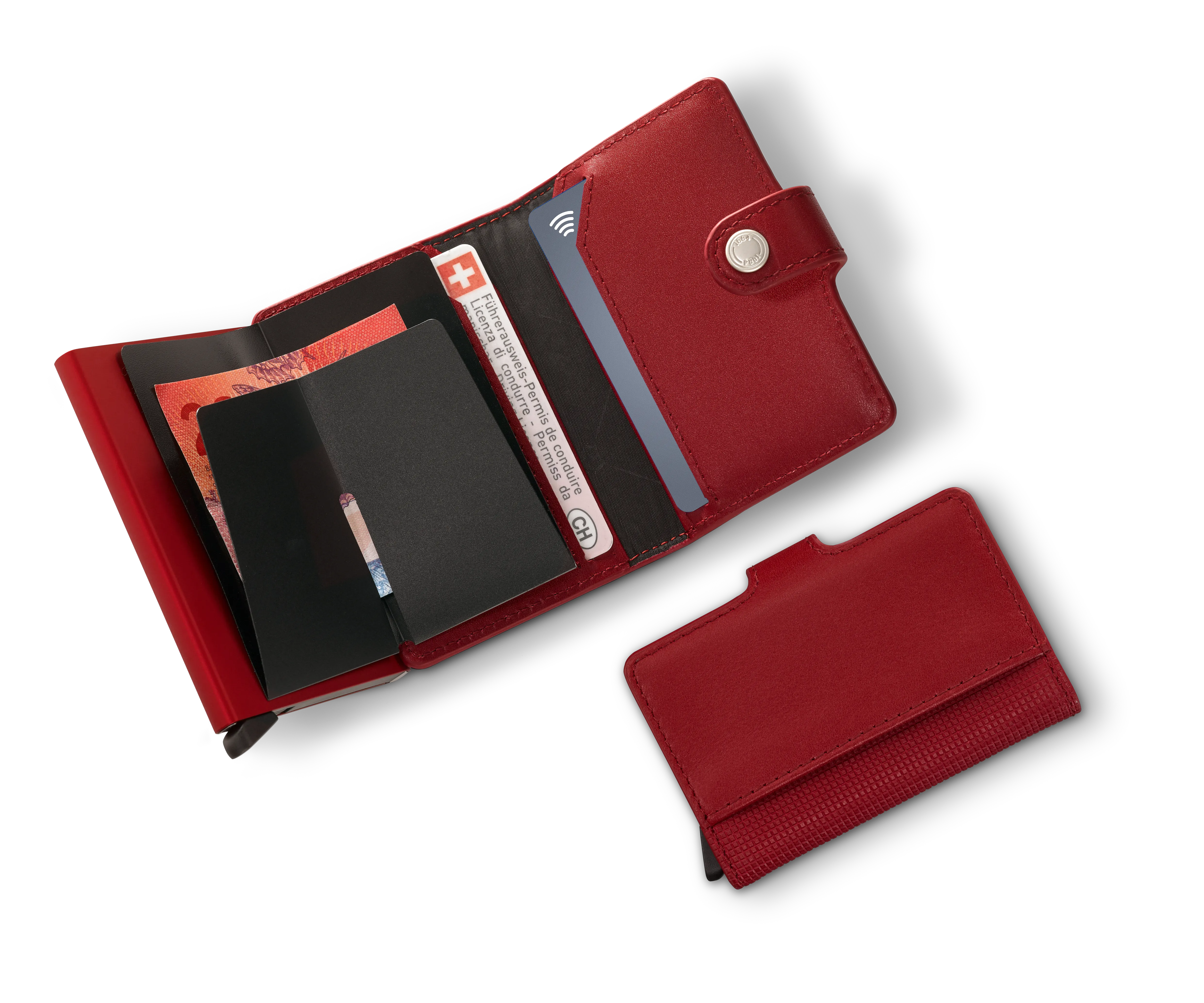 Victorinox Altius Secrid, Leather Card Wallet, Victorinox Red