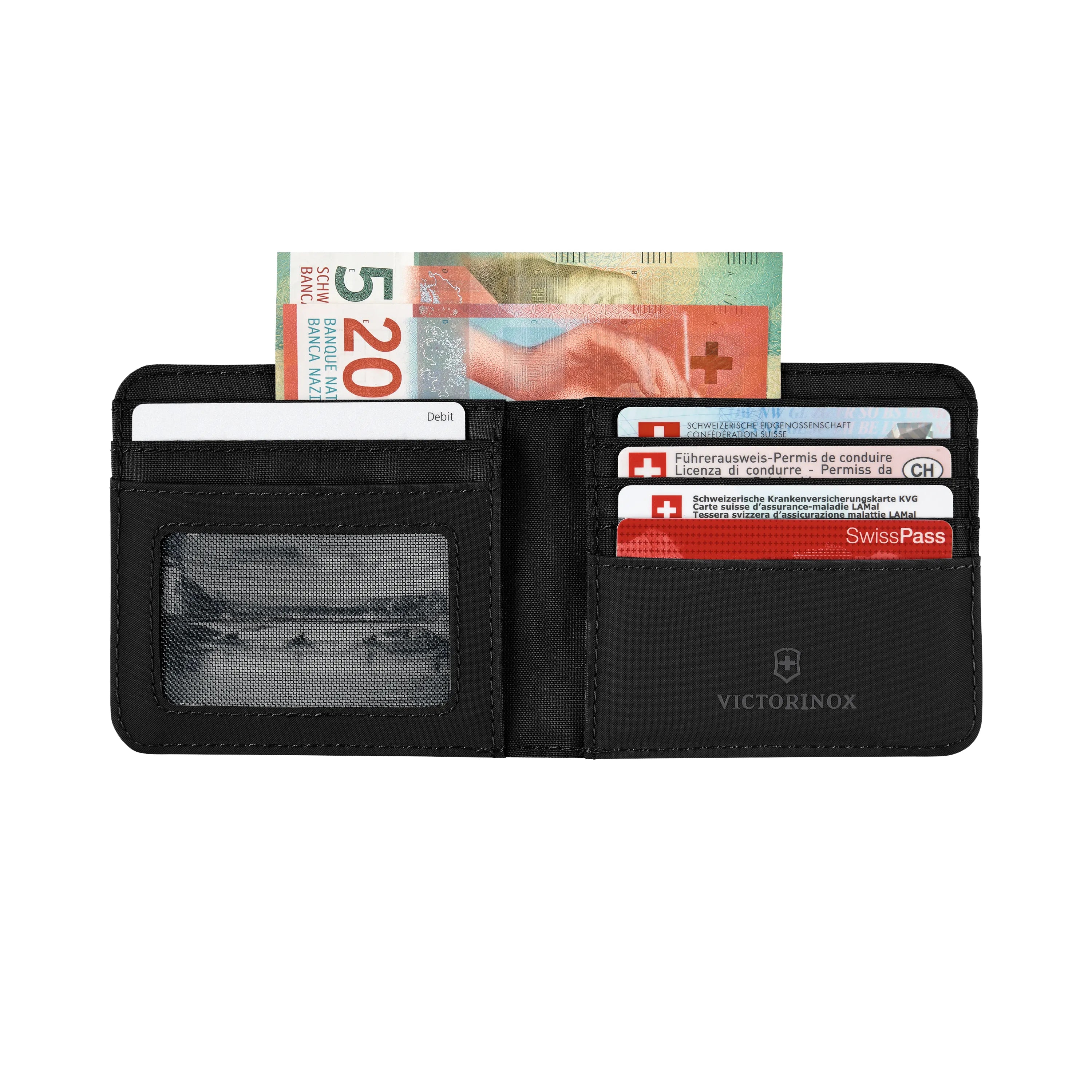 Victorinox Travel Essentials, Bi-Fold Wallet, Black
