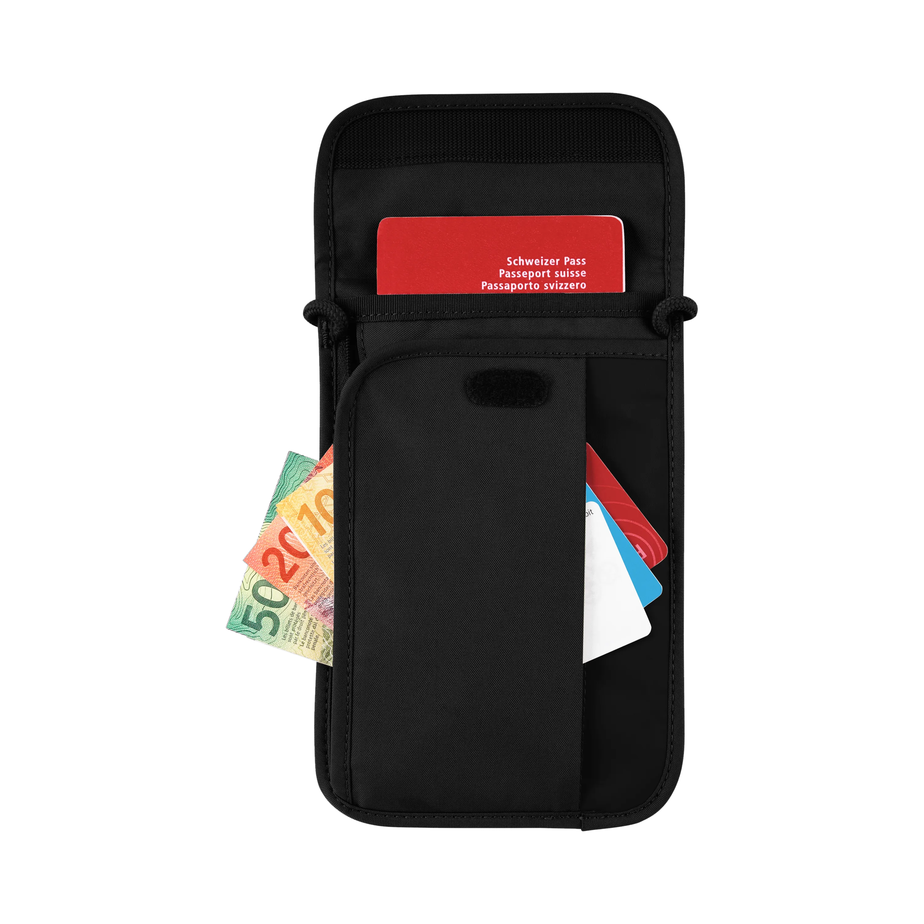 Victorinox Travel Essentials, Security Neck Pouch, Black