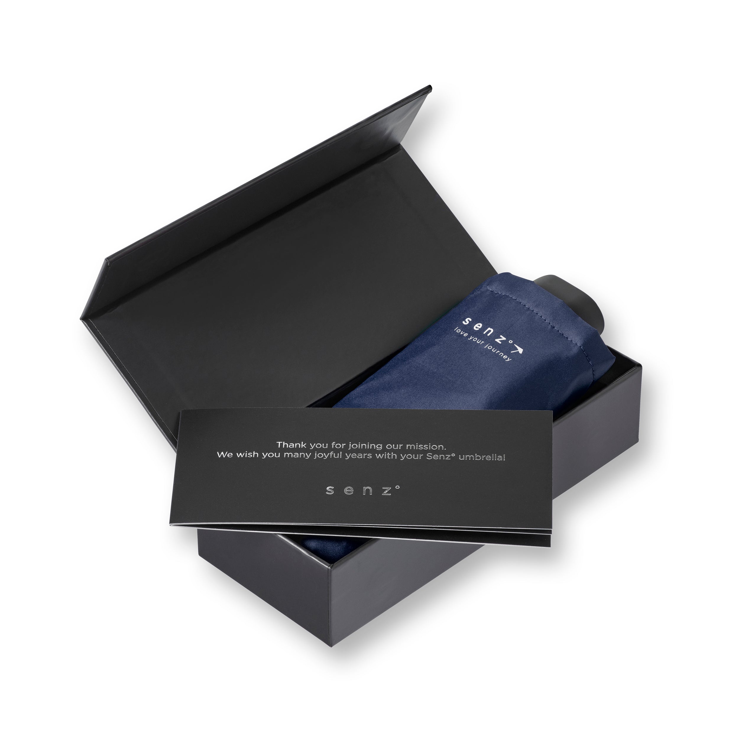 Senz Micro Foldable Storm Umbrella, Midnight Blue