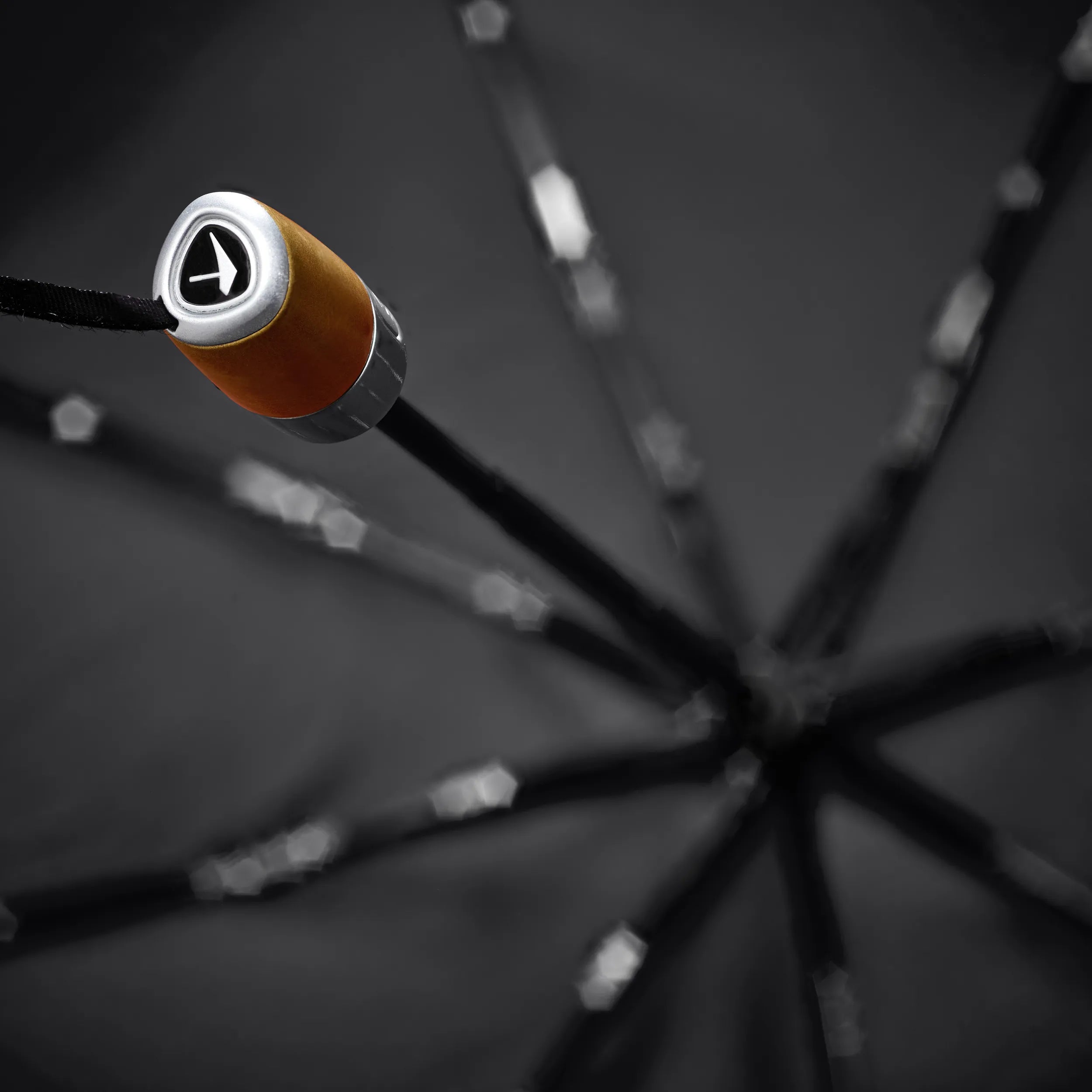 Senz Mini Automatic Deluxe Foldable Storm Umbrella, Pin Stripes Black