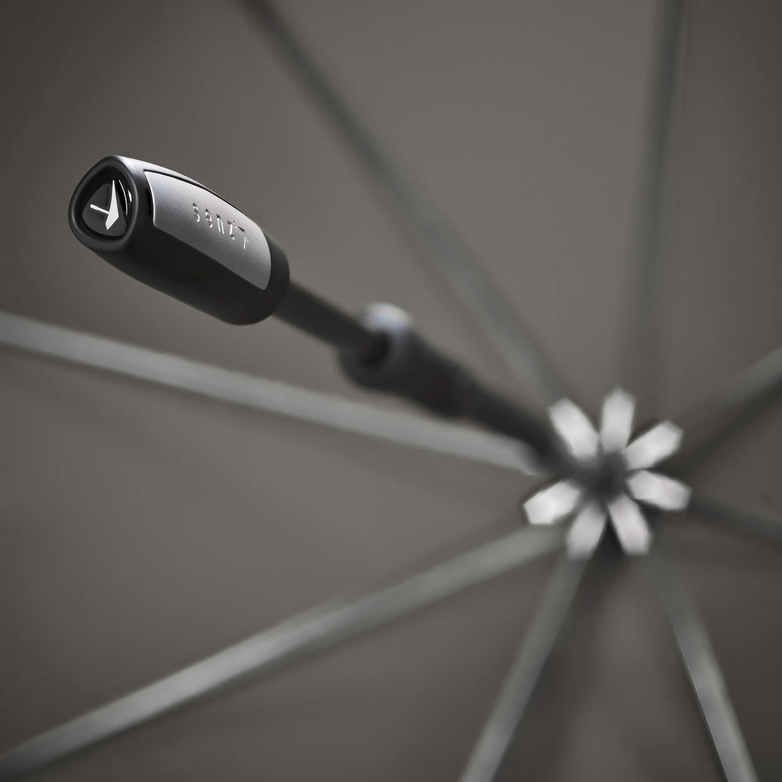 Senz Large Stick Storm Umbrella, Silk Grey