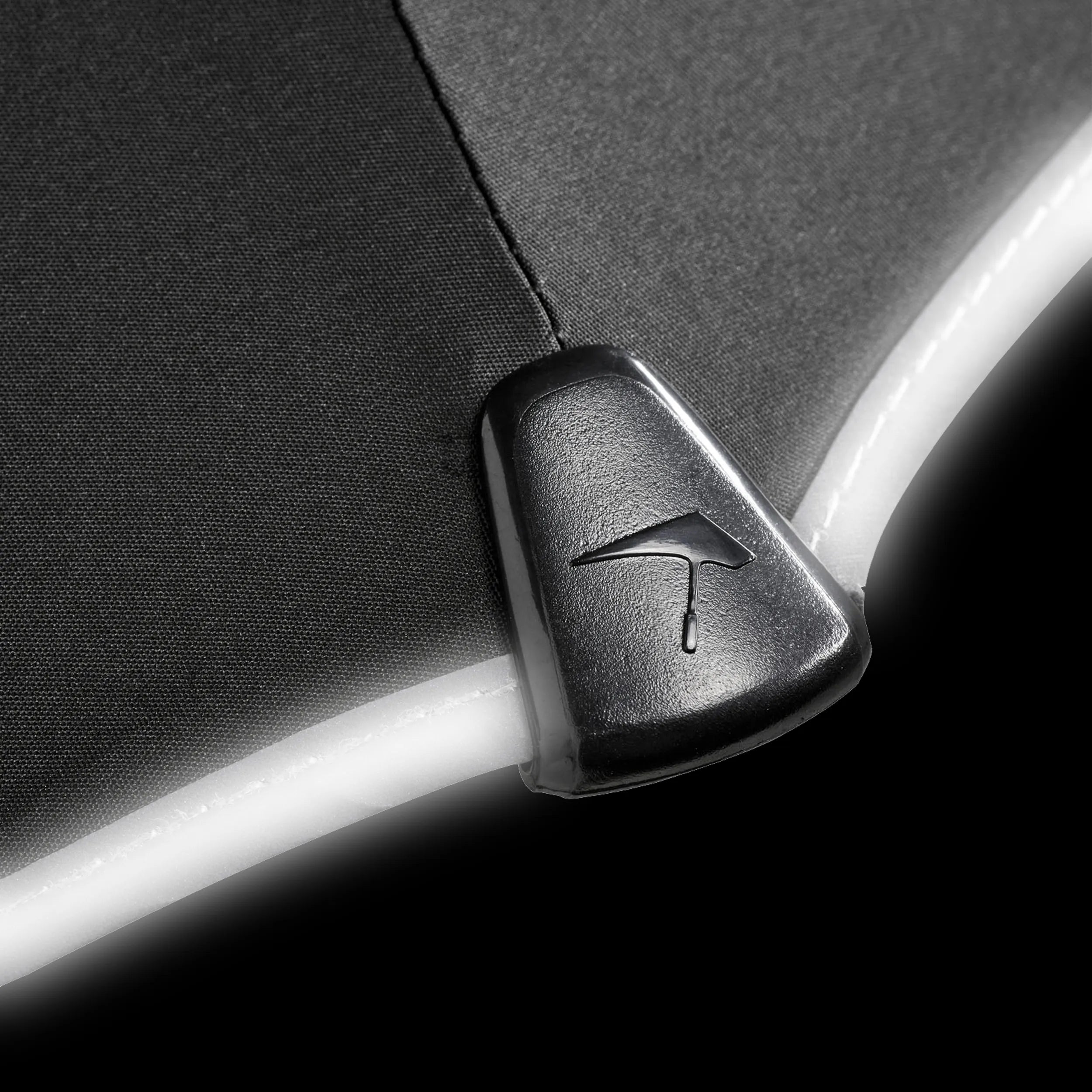 Senz Large Stick Storm Umbrella, Black Reflective