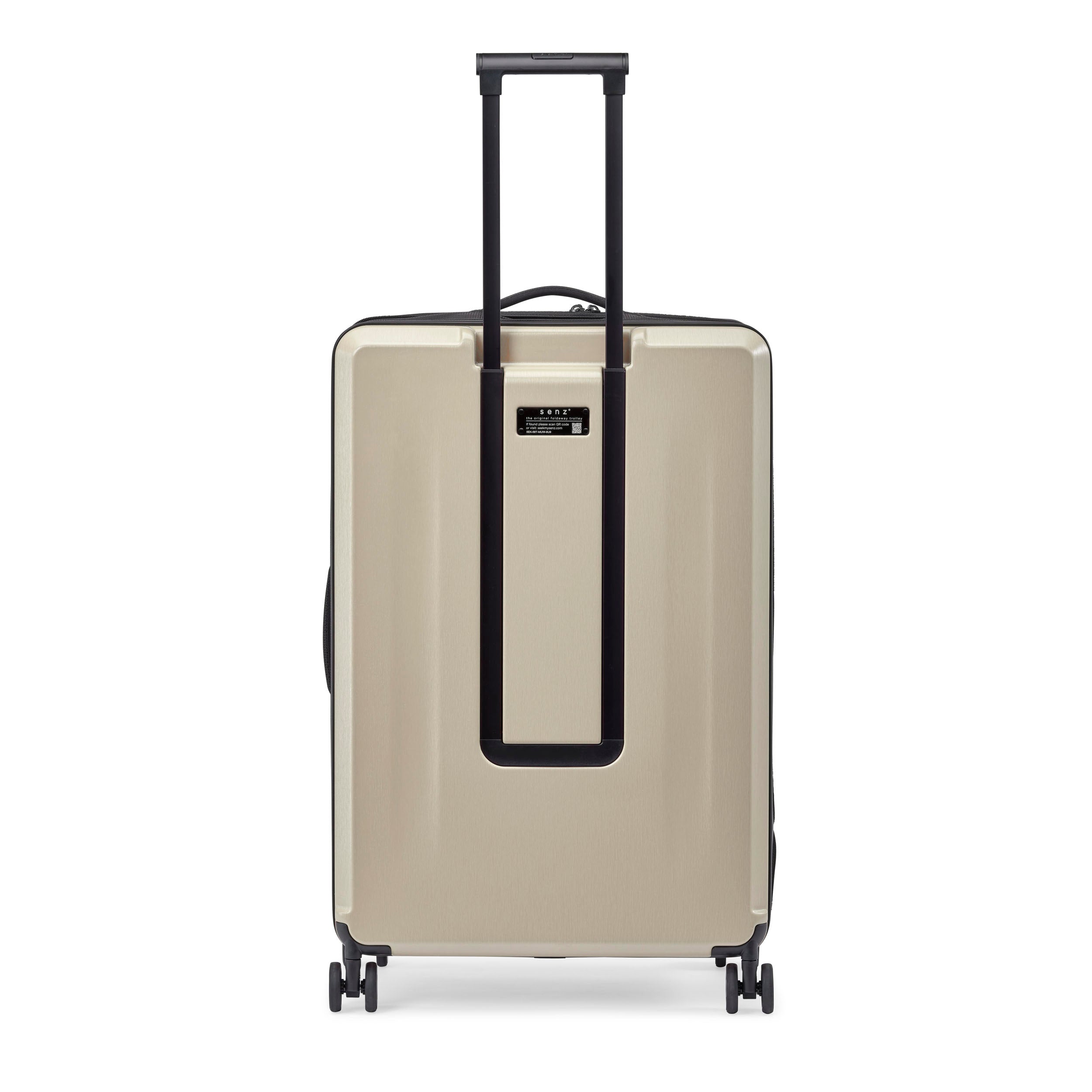 Senz Foldaway Large Check-In Trolley, Off White