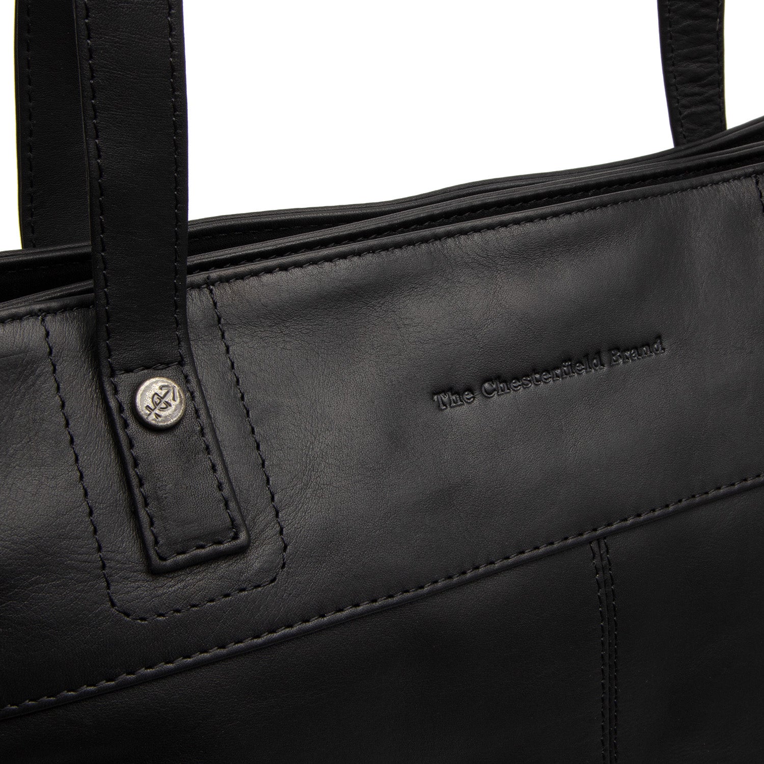 The Chesterfield Brand Solvia Leather Shopper, Black