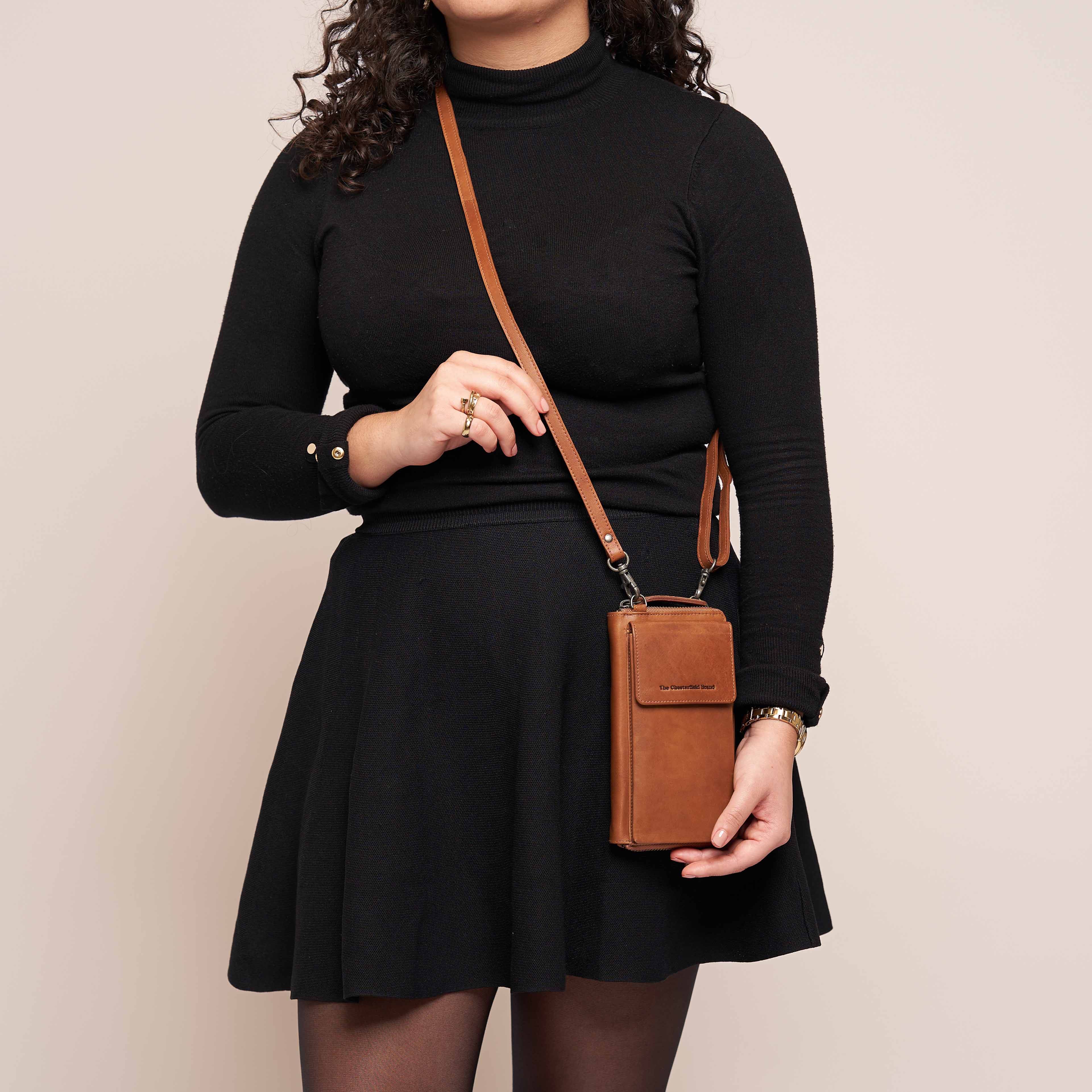 The Chesterfield Brand Malaga Mobilväska, Cognac