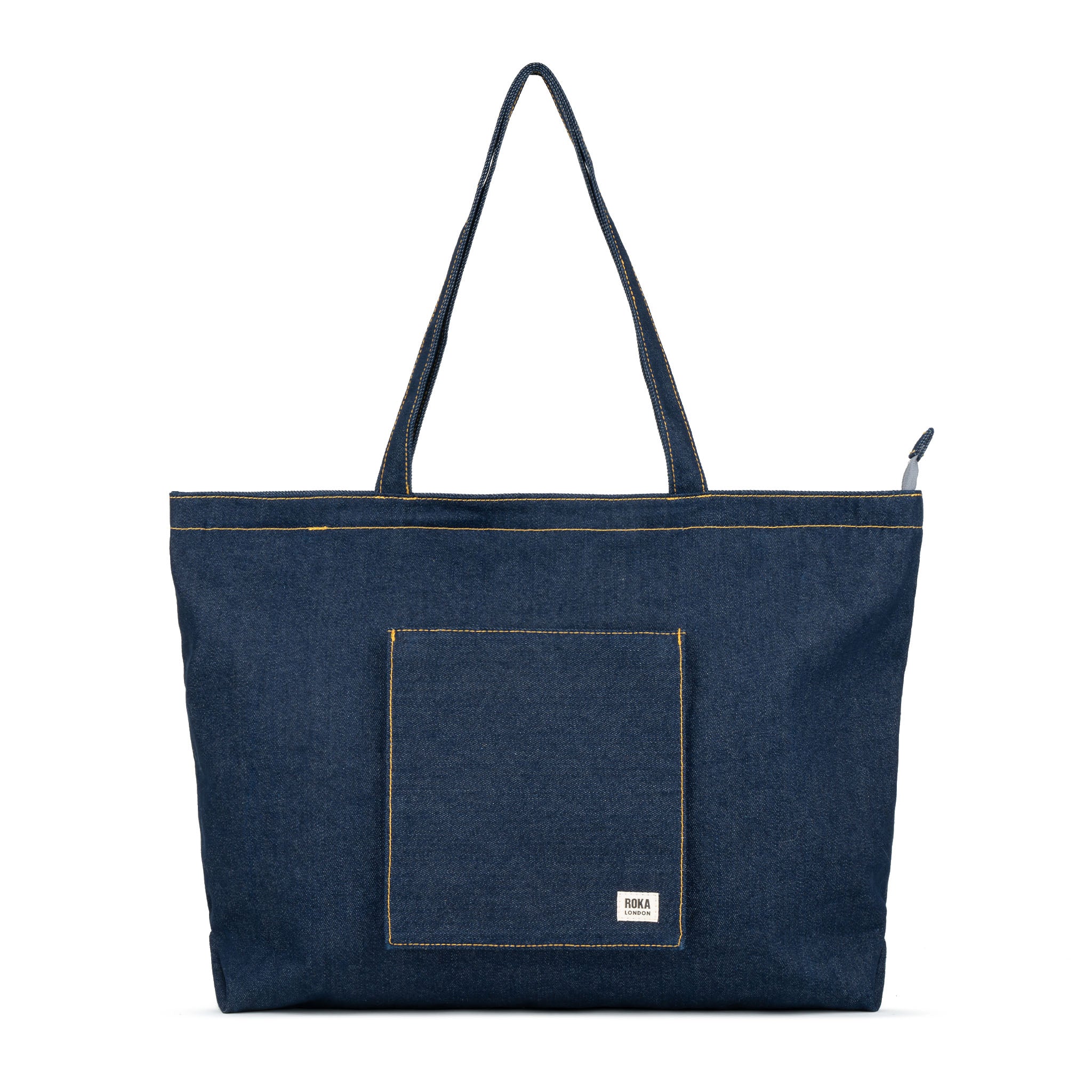 ROKA London Portobello Shoulder Bag, Dark wash denim