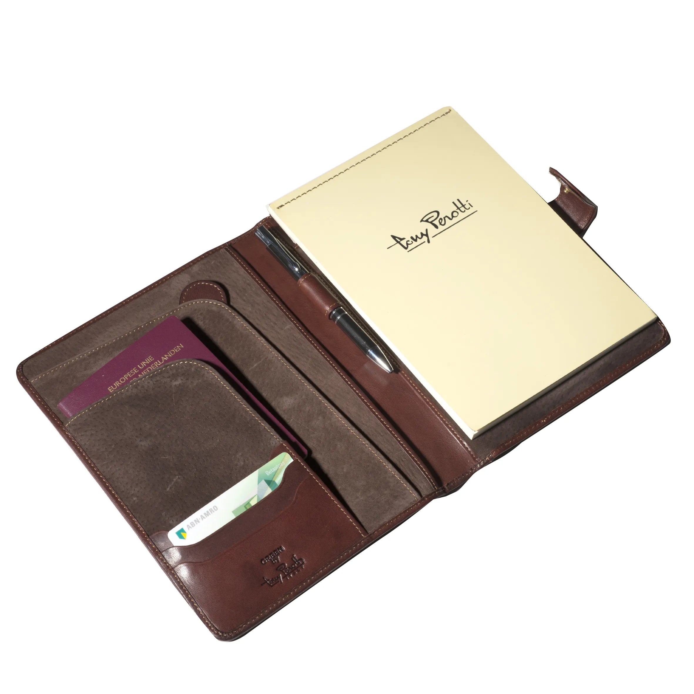 Tony Perotti A5 Folder Standard with Tablet Pocket, Dark Brown