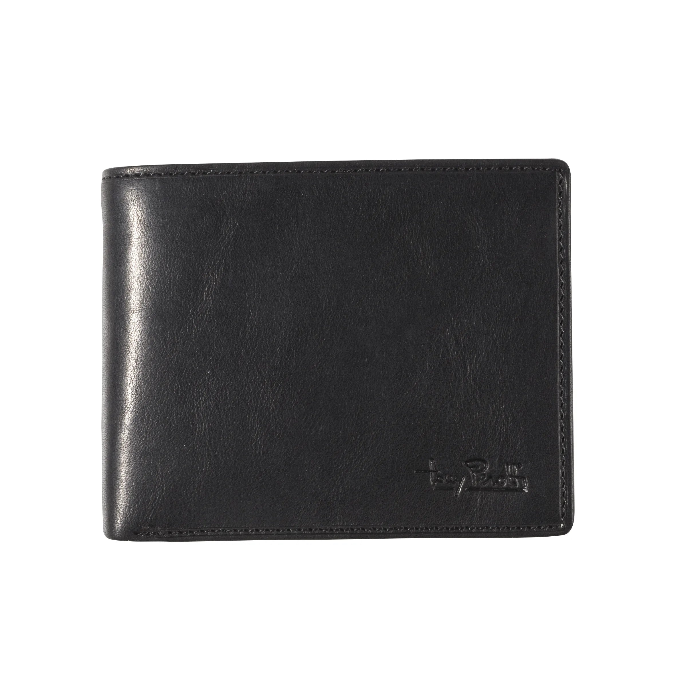 Tony Perotti Billfold Large with Coin Pocket and Extra Card Slot, Black