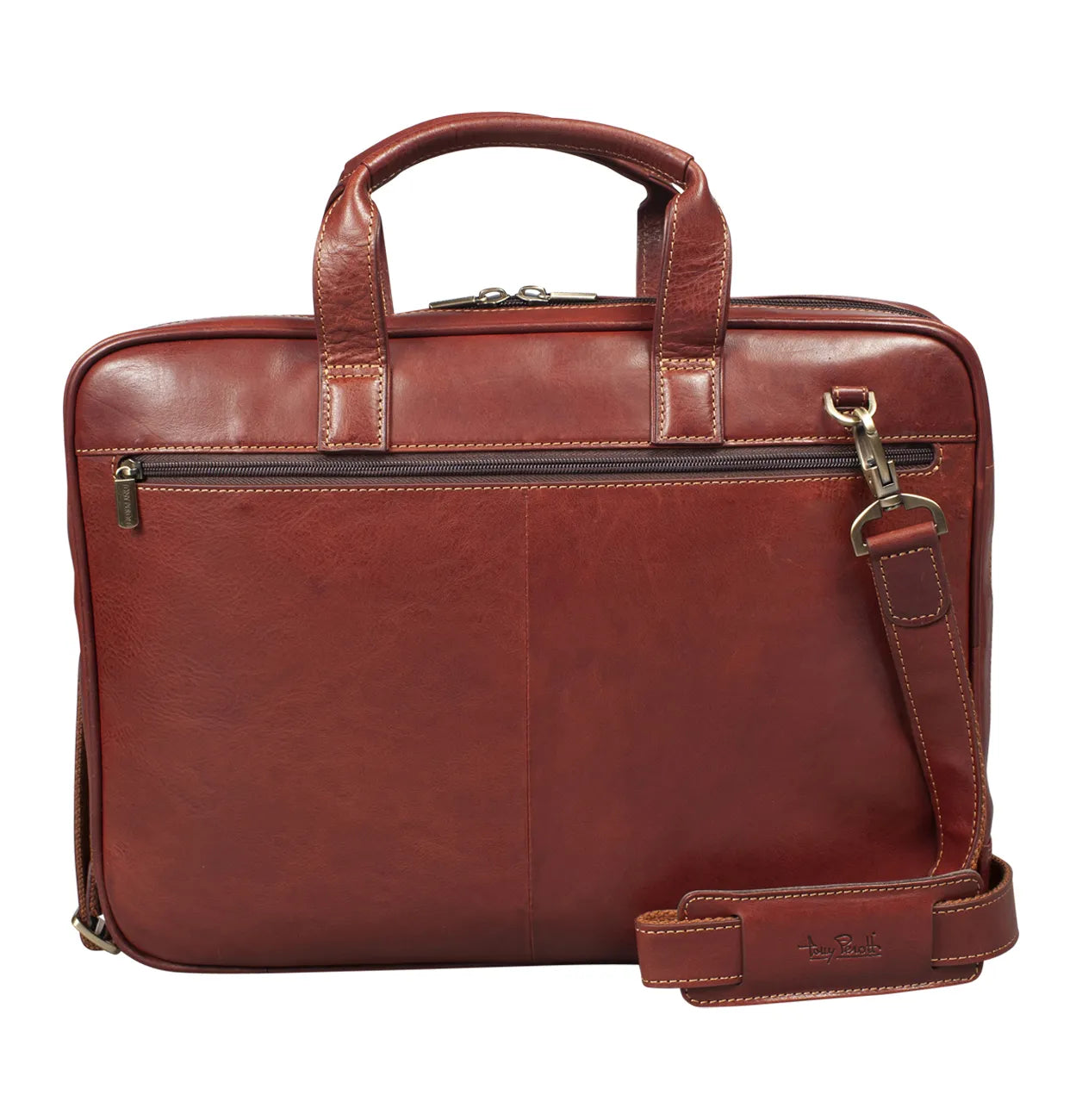 Tony Perotti 1 Compartment Laptop Bag, Dark Brown
